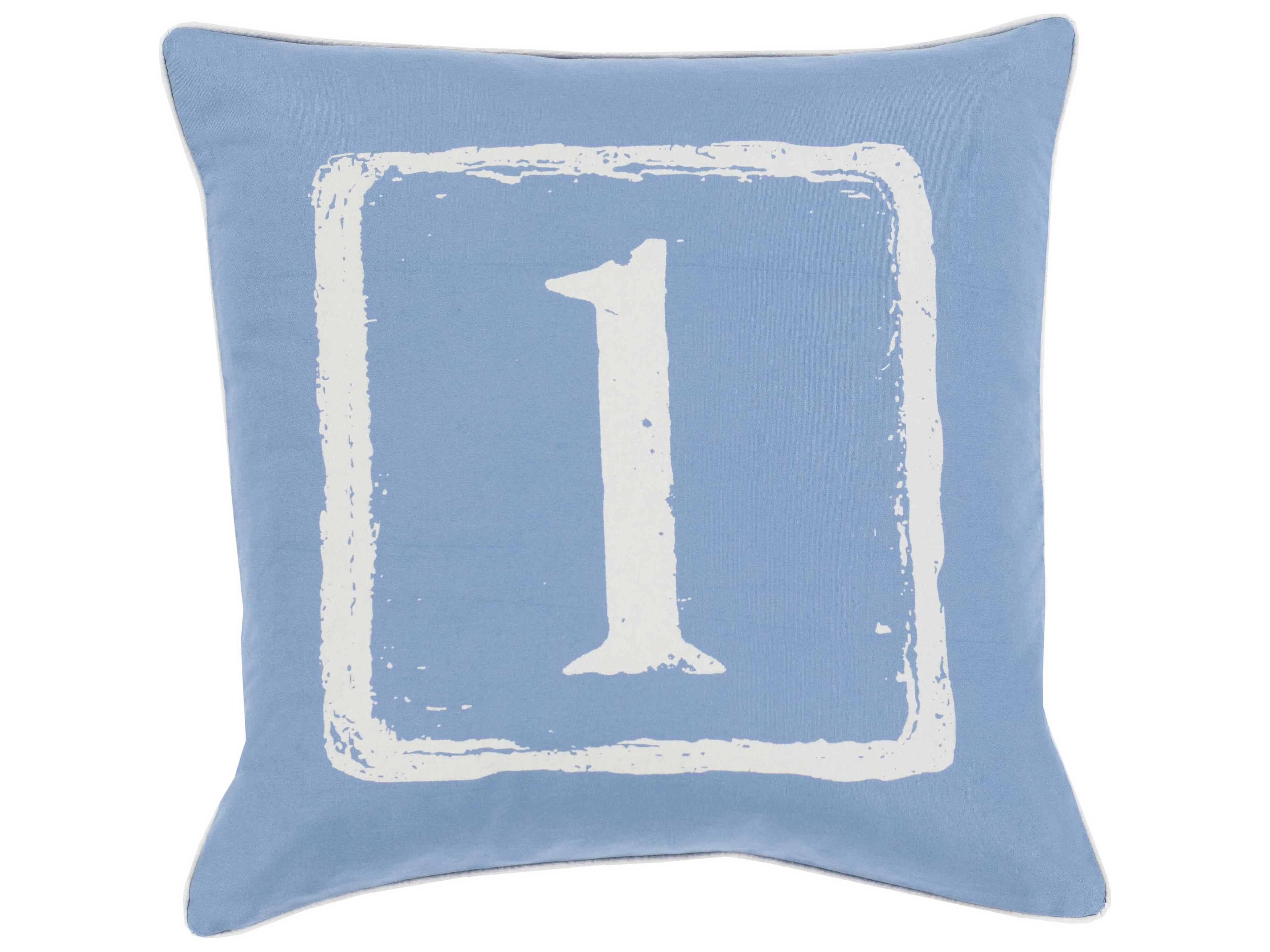 Big Kid Blocks Blue Pillow