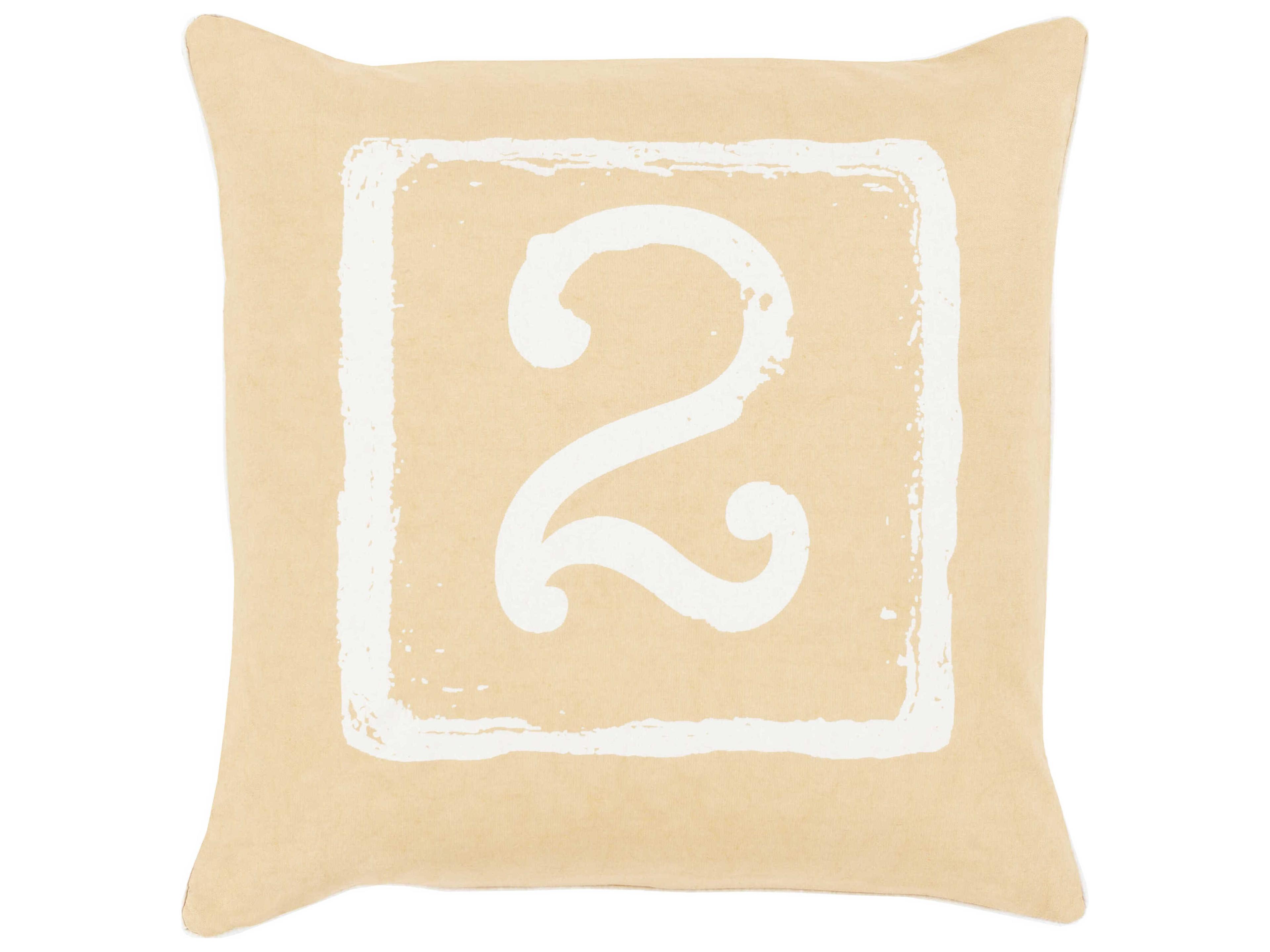 Big Kid Blocks Mustard Pillow