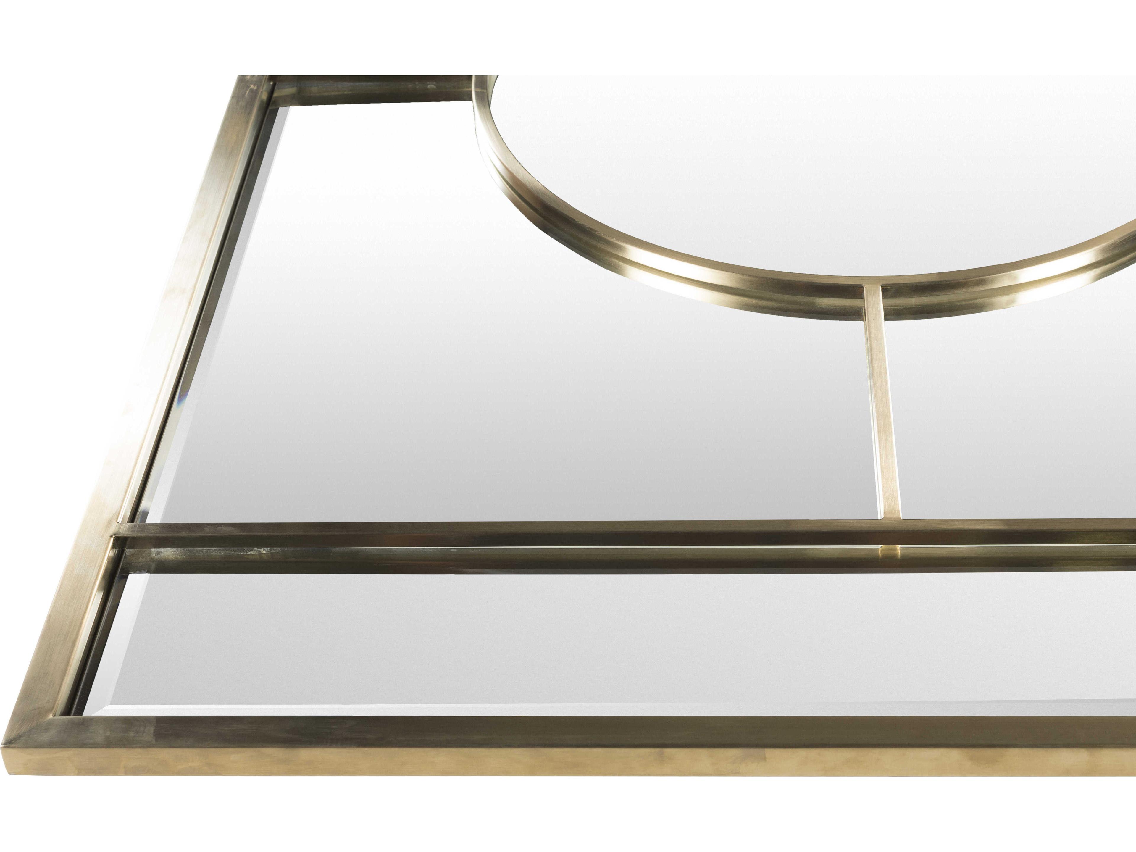 Surya Beckett Gold Rectangular Wall Mirror