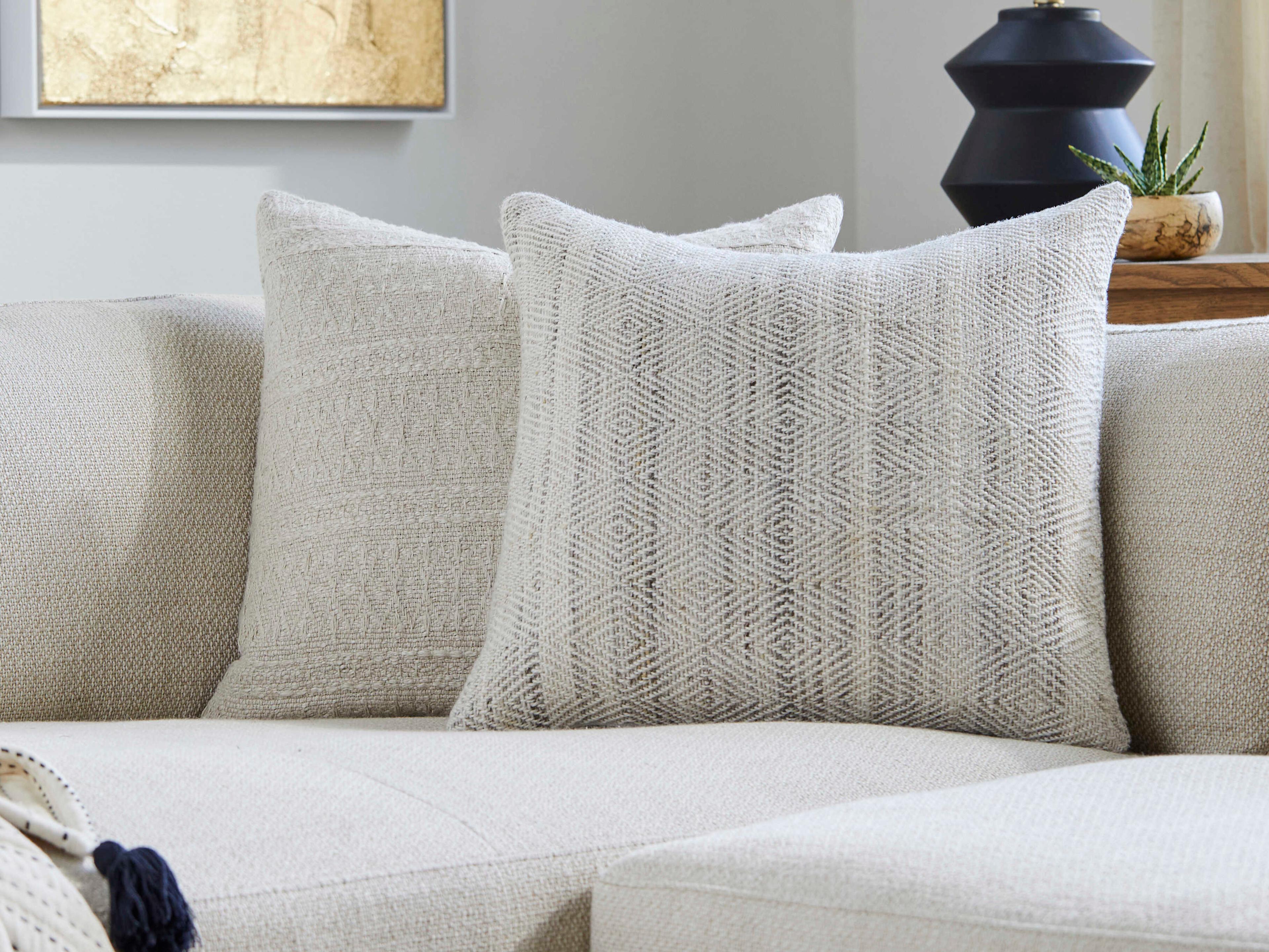 Surya Boulder Slate Pillow