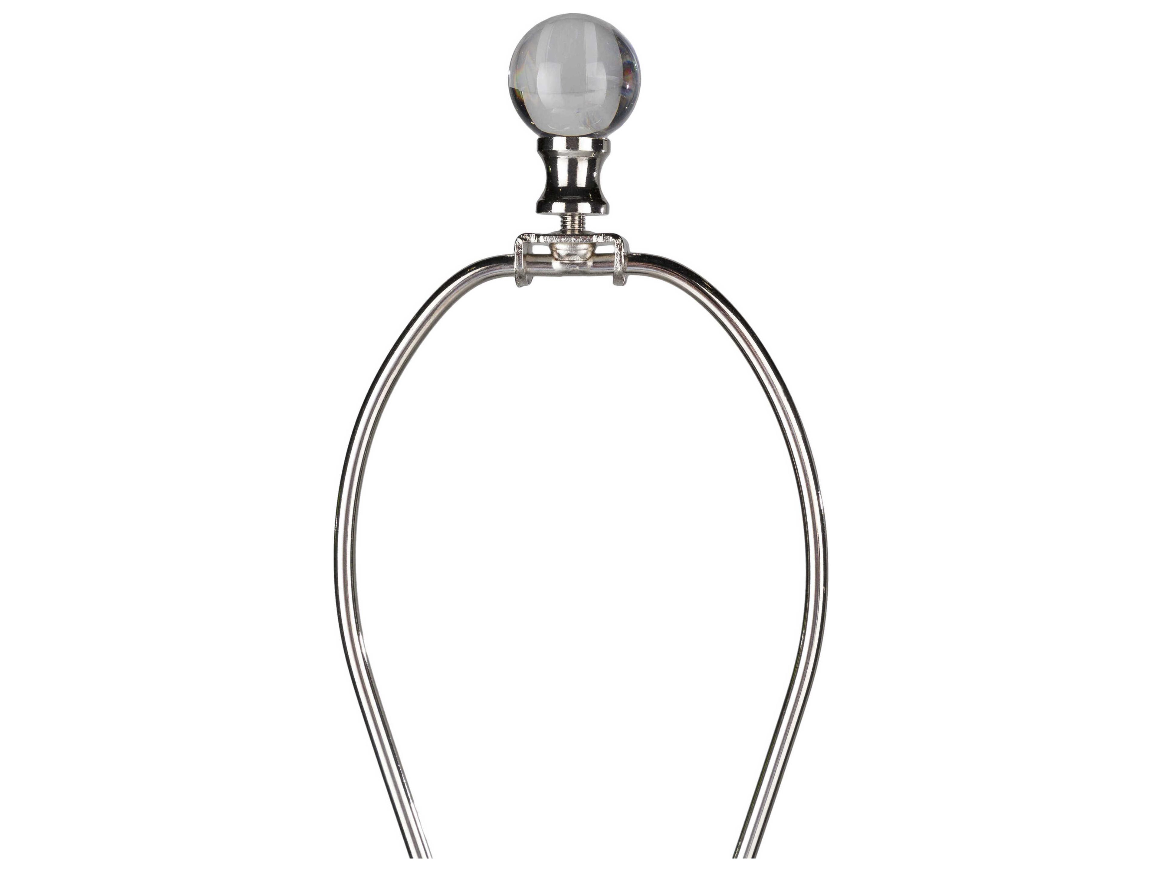 Surya Blaine Light Gray White Linen Buffet Lamp