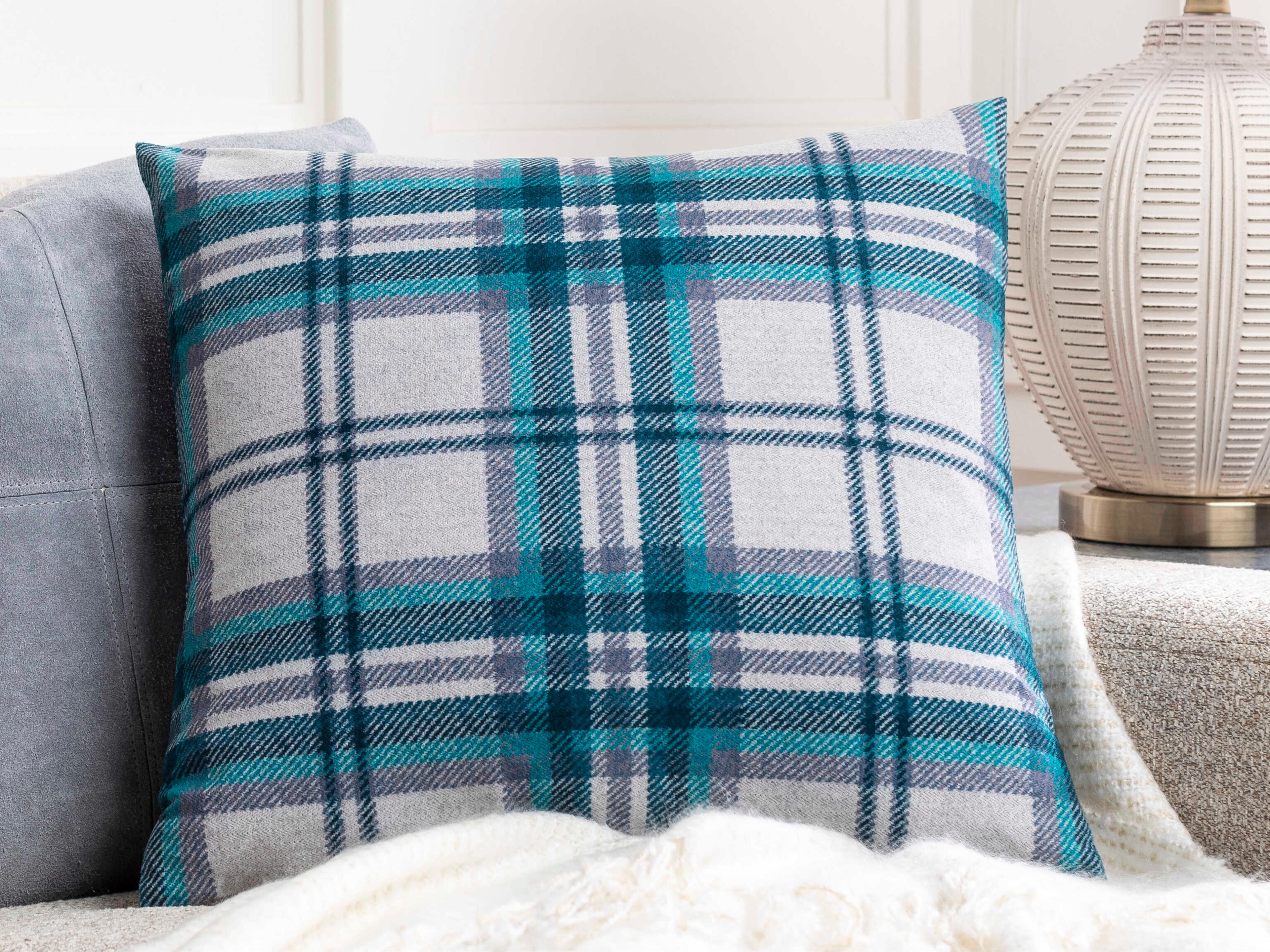 Surya Benji Light Gray Pillow