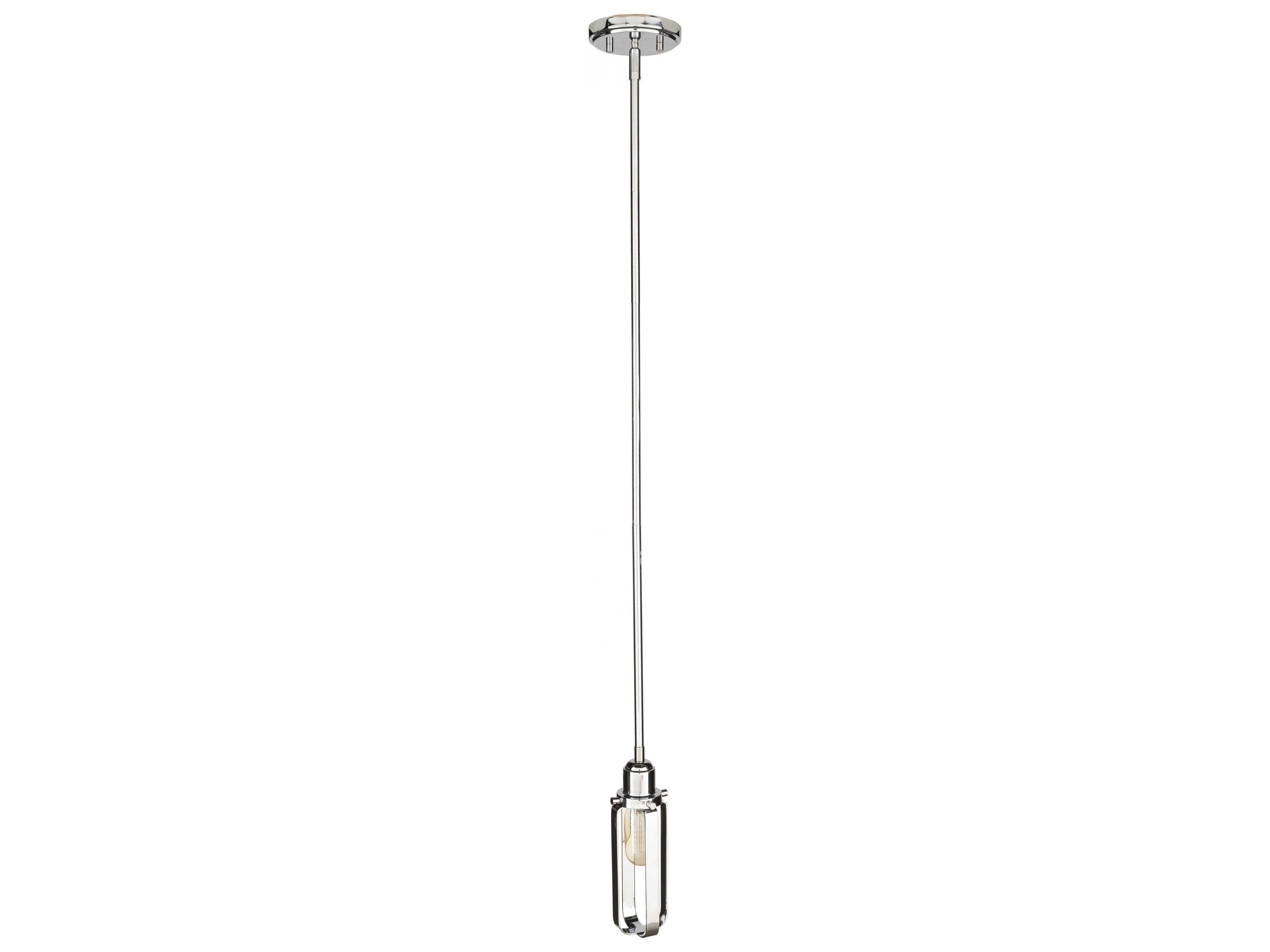 Barney 1-Light Metallic Nickel Cylinder Mini Pendant