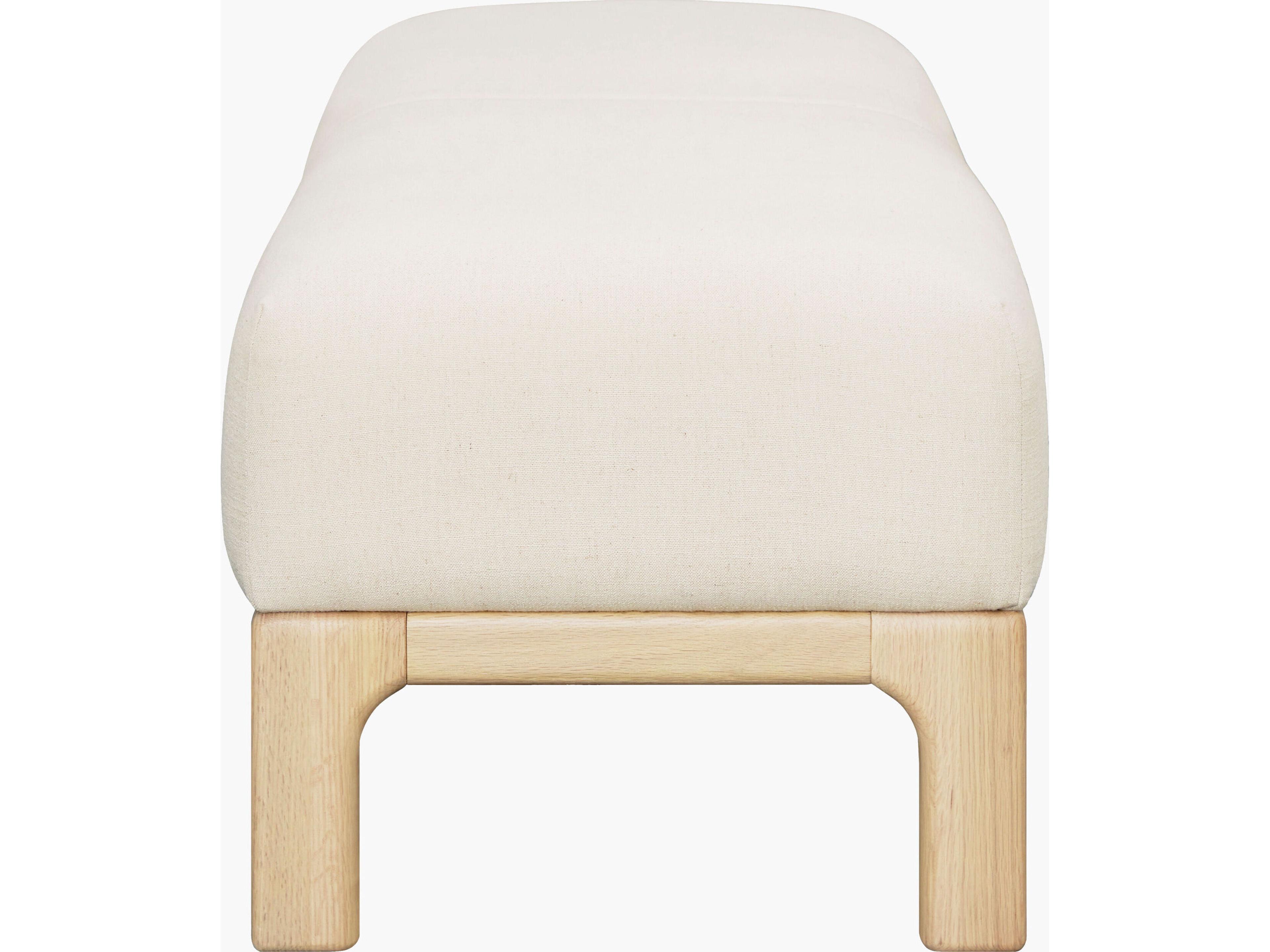 Surya Becki Owens Bradly Beige Upholstered Accent Bench