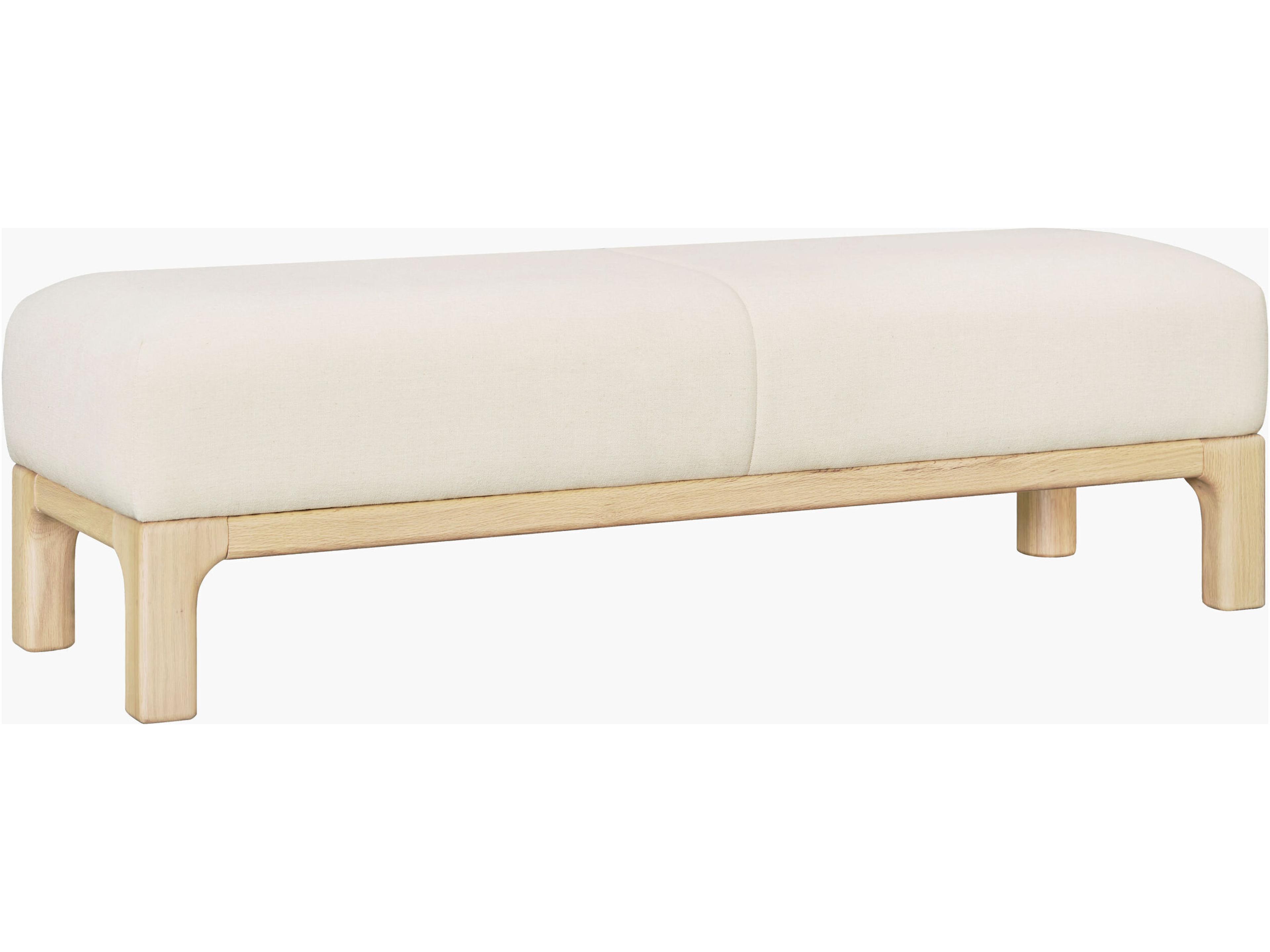 Surya Becki Owens Bradly Beige Upholstered Accent Bench