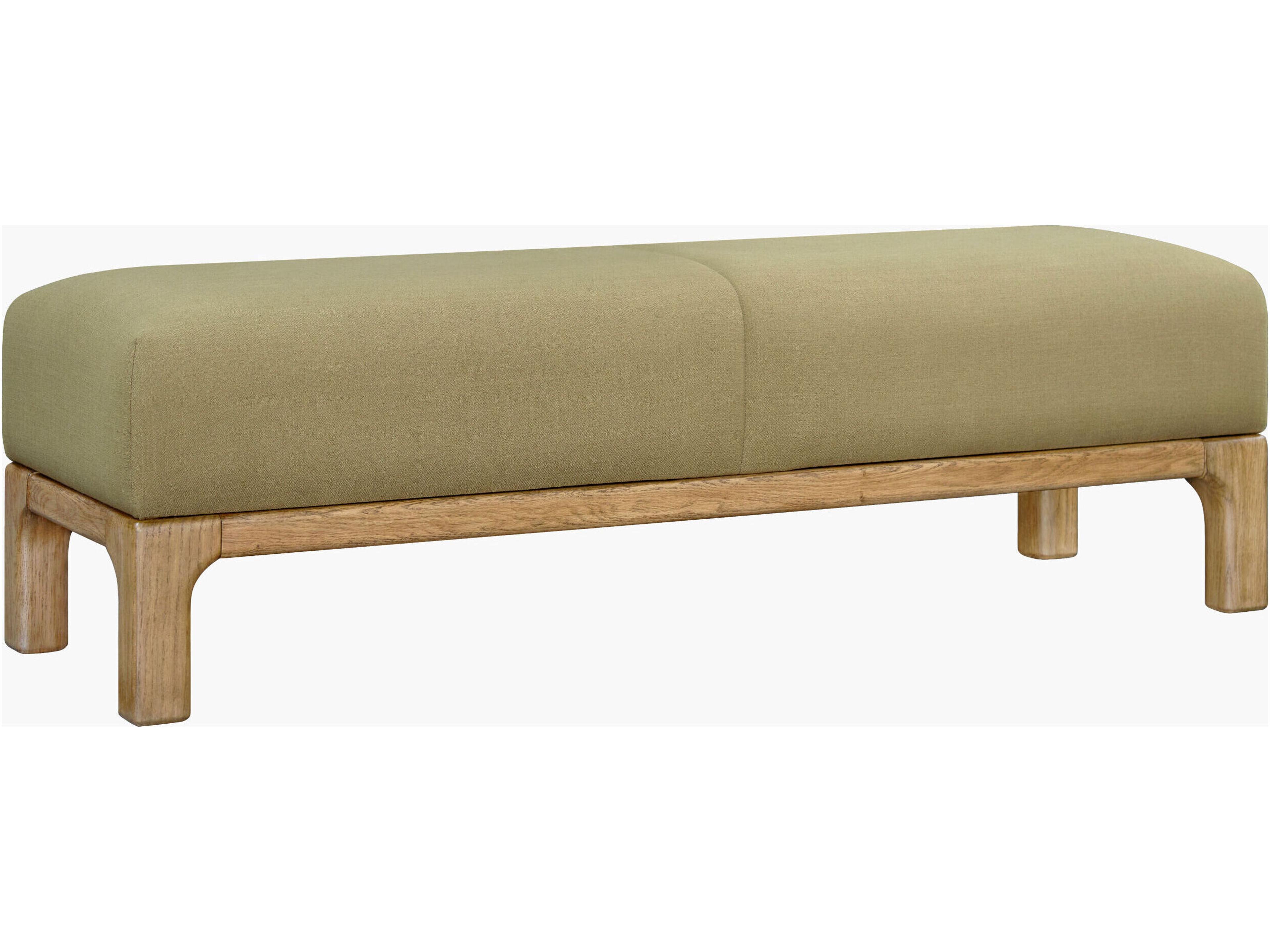 Surya Becki Owens Bradly Olive Green Upholstered Accent Bench