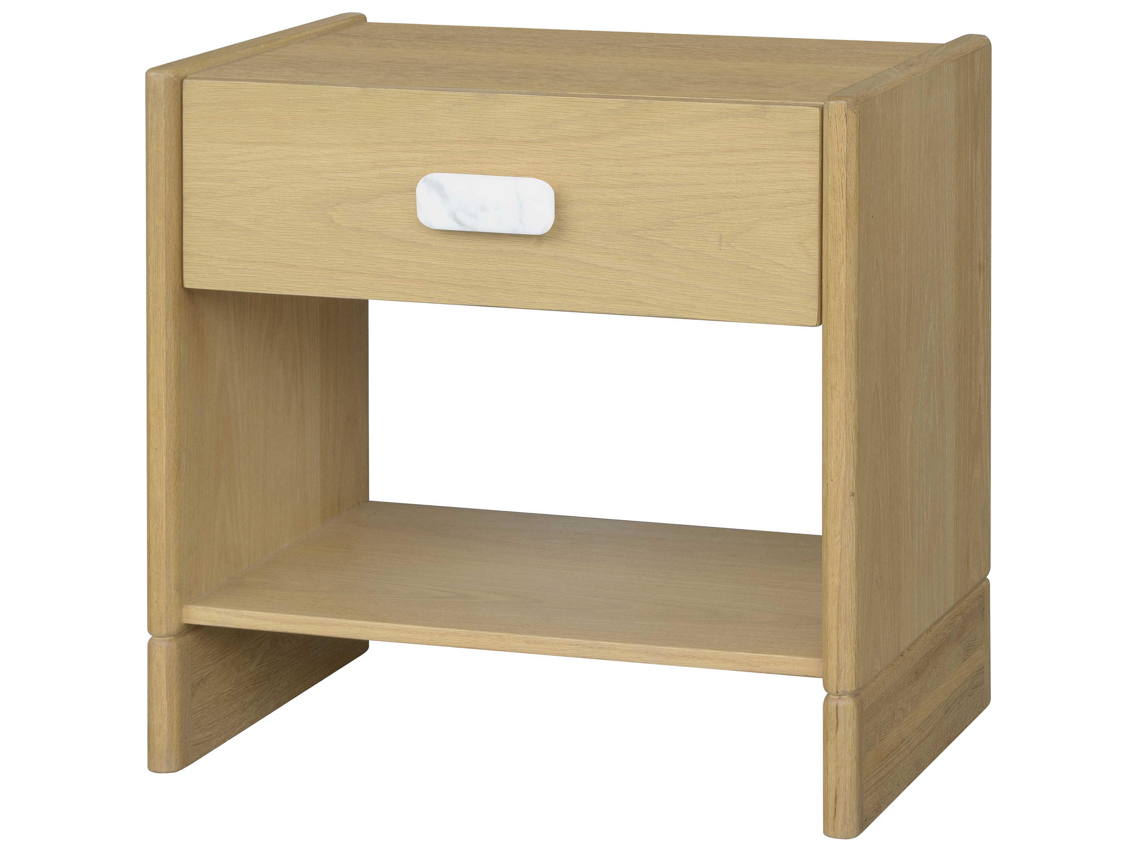 Bodo 1-Drawer Oak Wood Nightstand