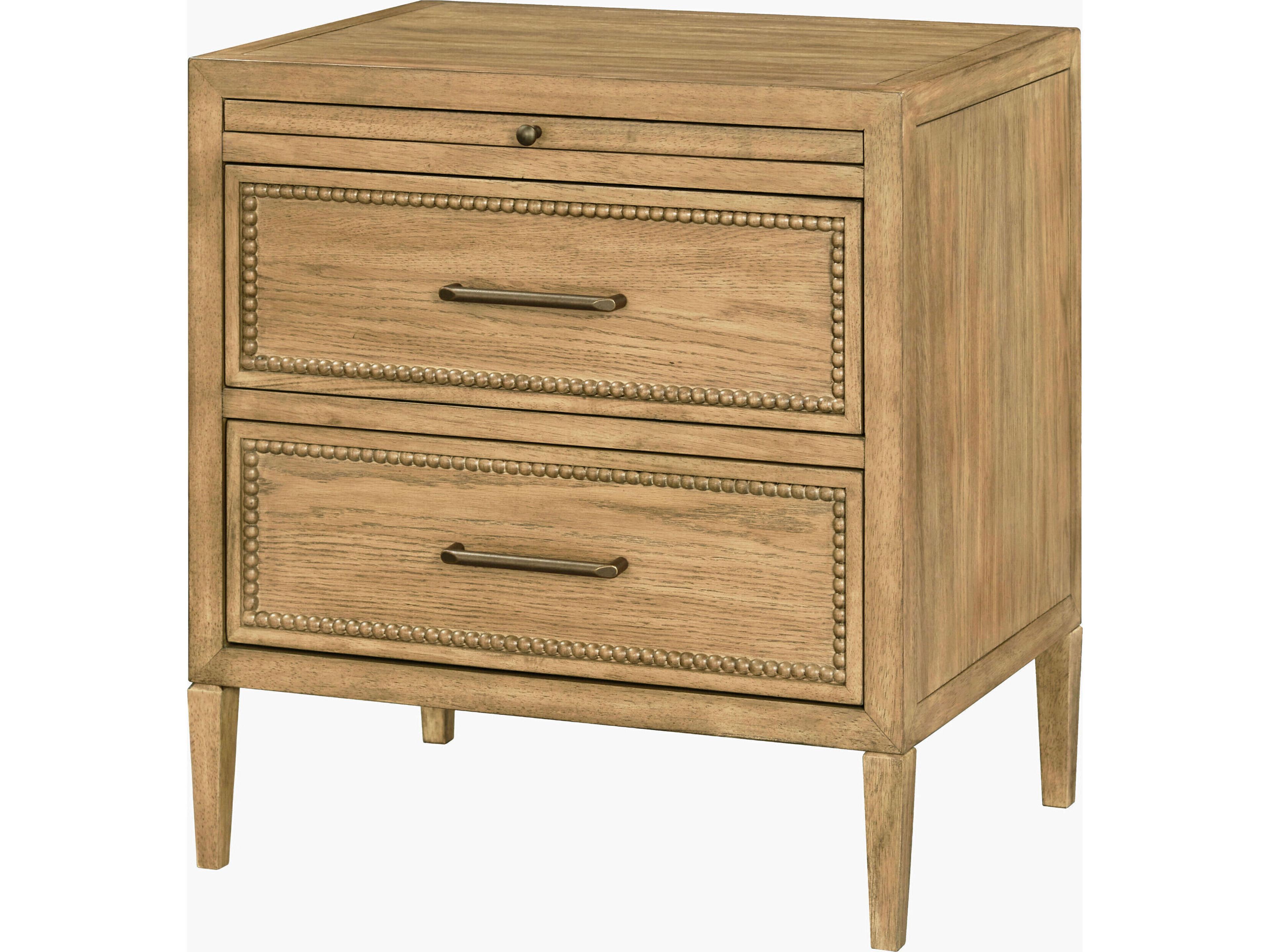 Becki Owens Hermosa 2-Drawers Oak Wood Nightstand