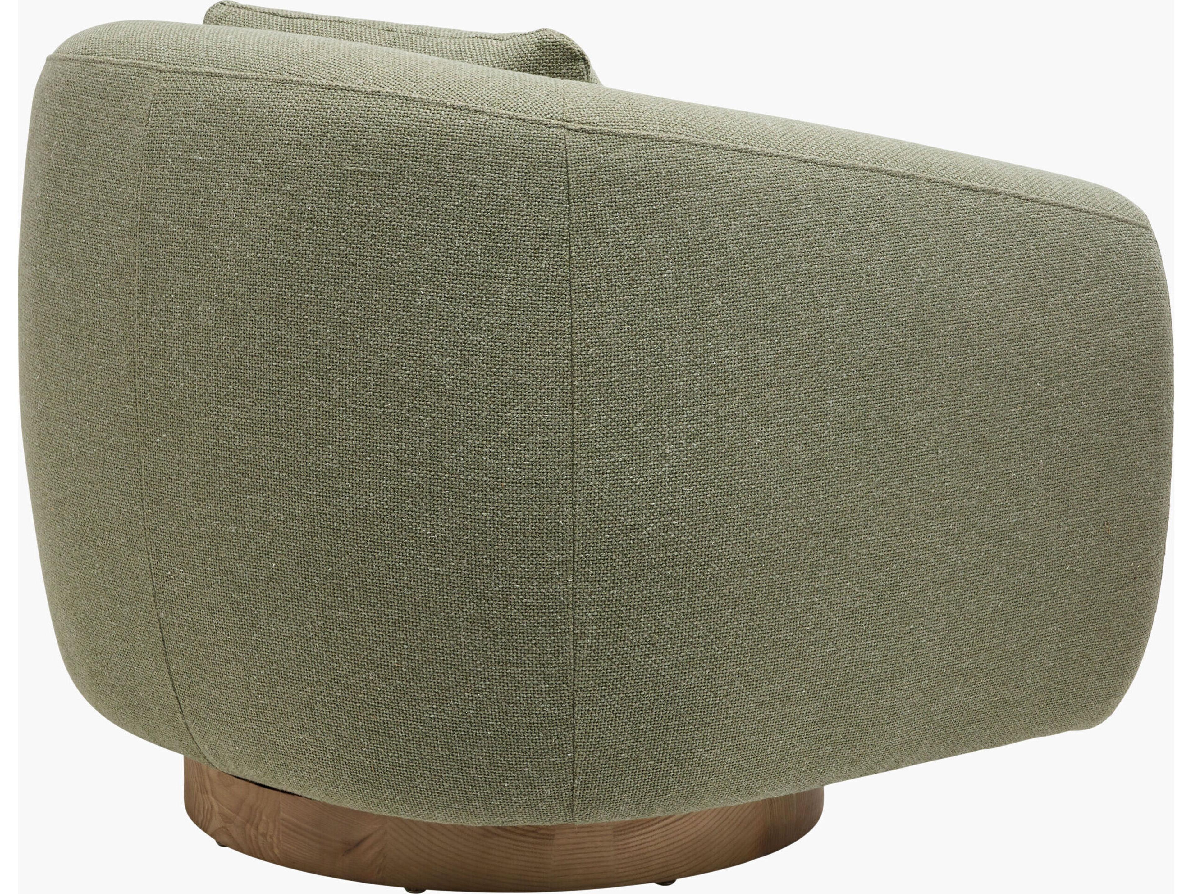 Surya Becki Owens Loma Swivel Green Accent Chair