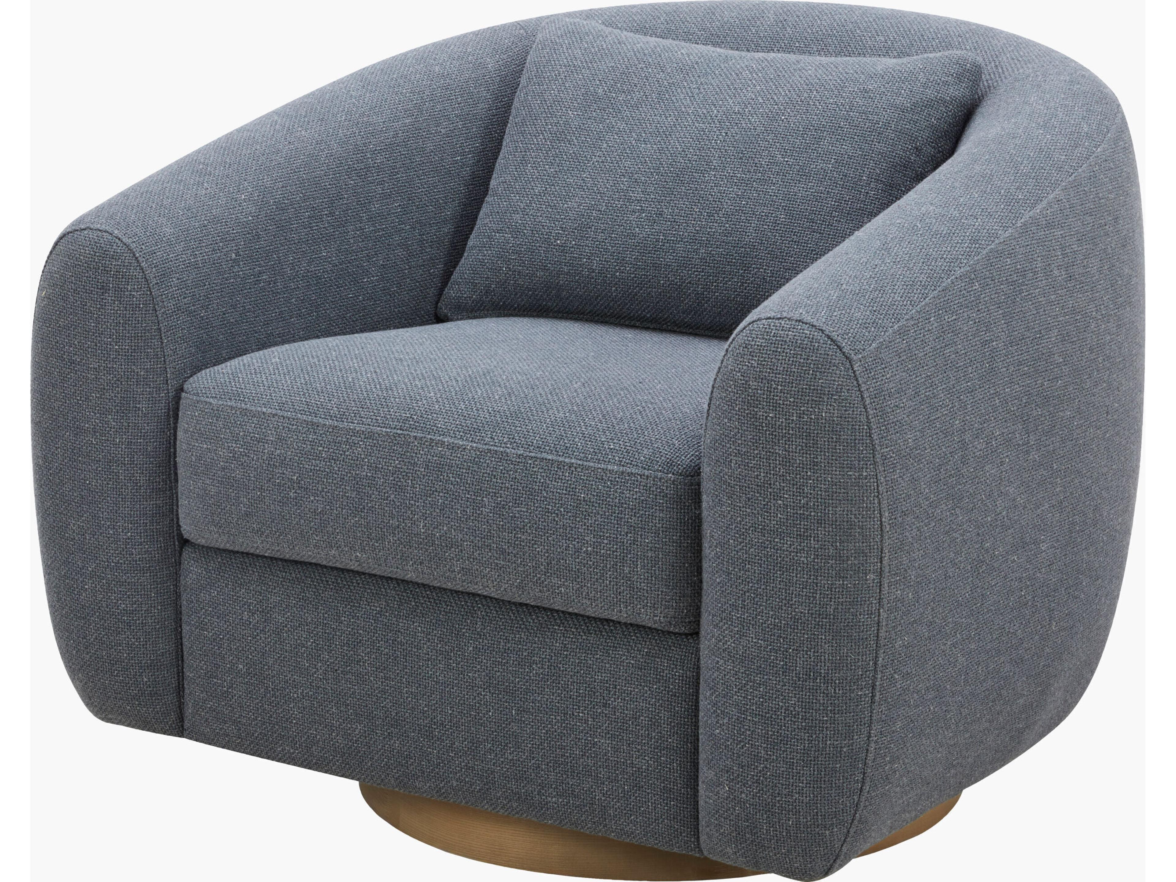 Becki Owens Loma Swivel Blue Accent Chair