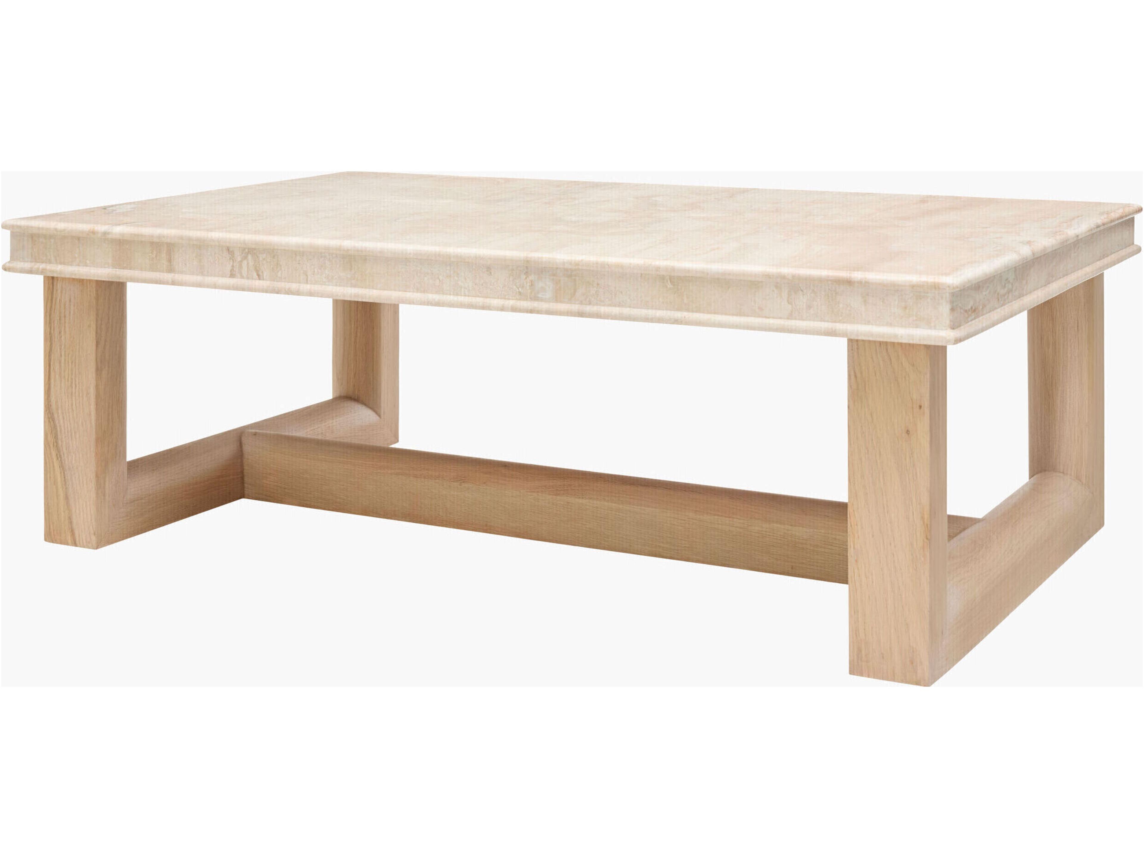 Becki Owens Mayson Rectangular Marble Brown Coffee Table