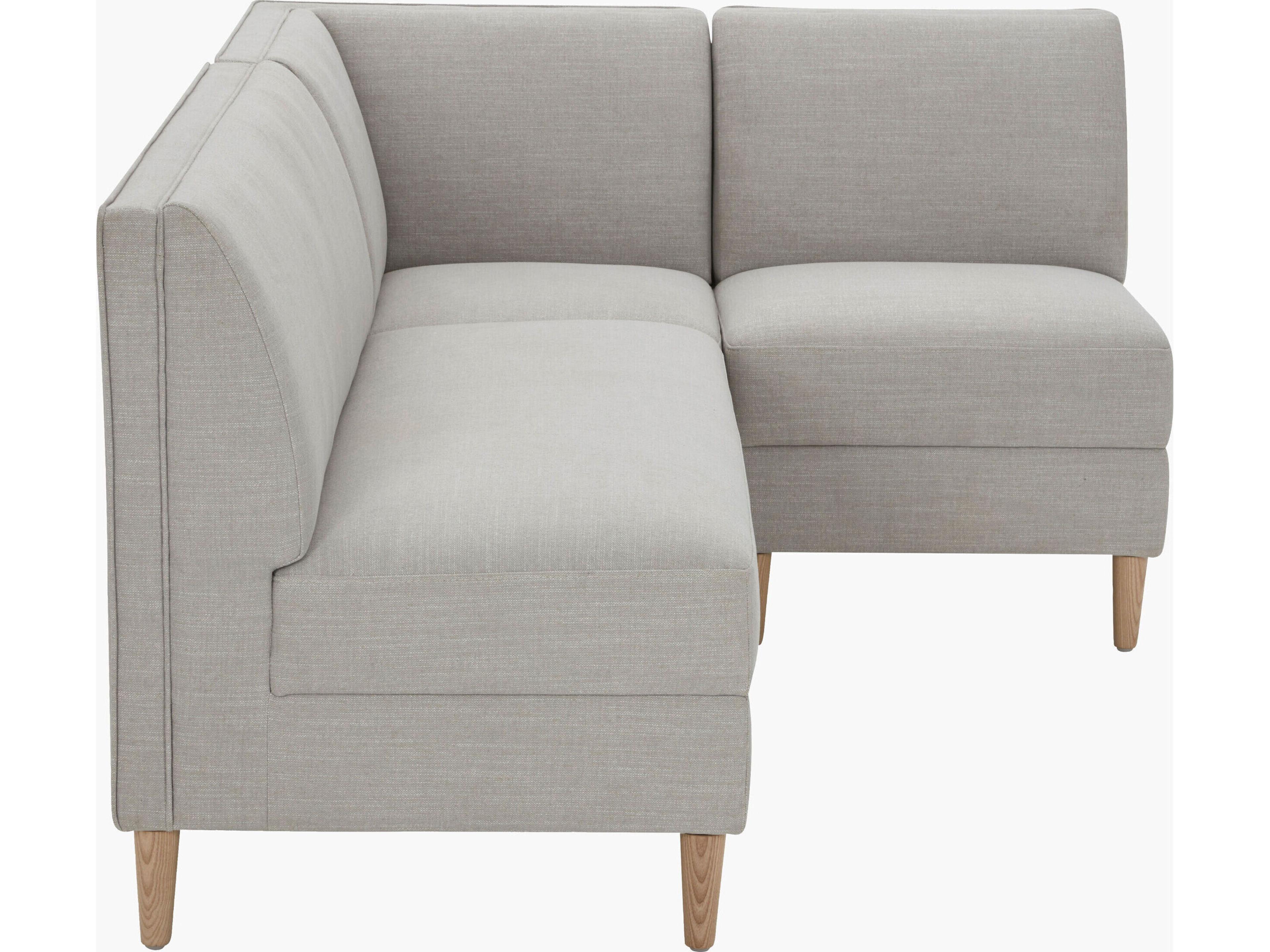 Surya Becki Owens Stinson Ash Wood Gray Upholstered Armless Dining Chair