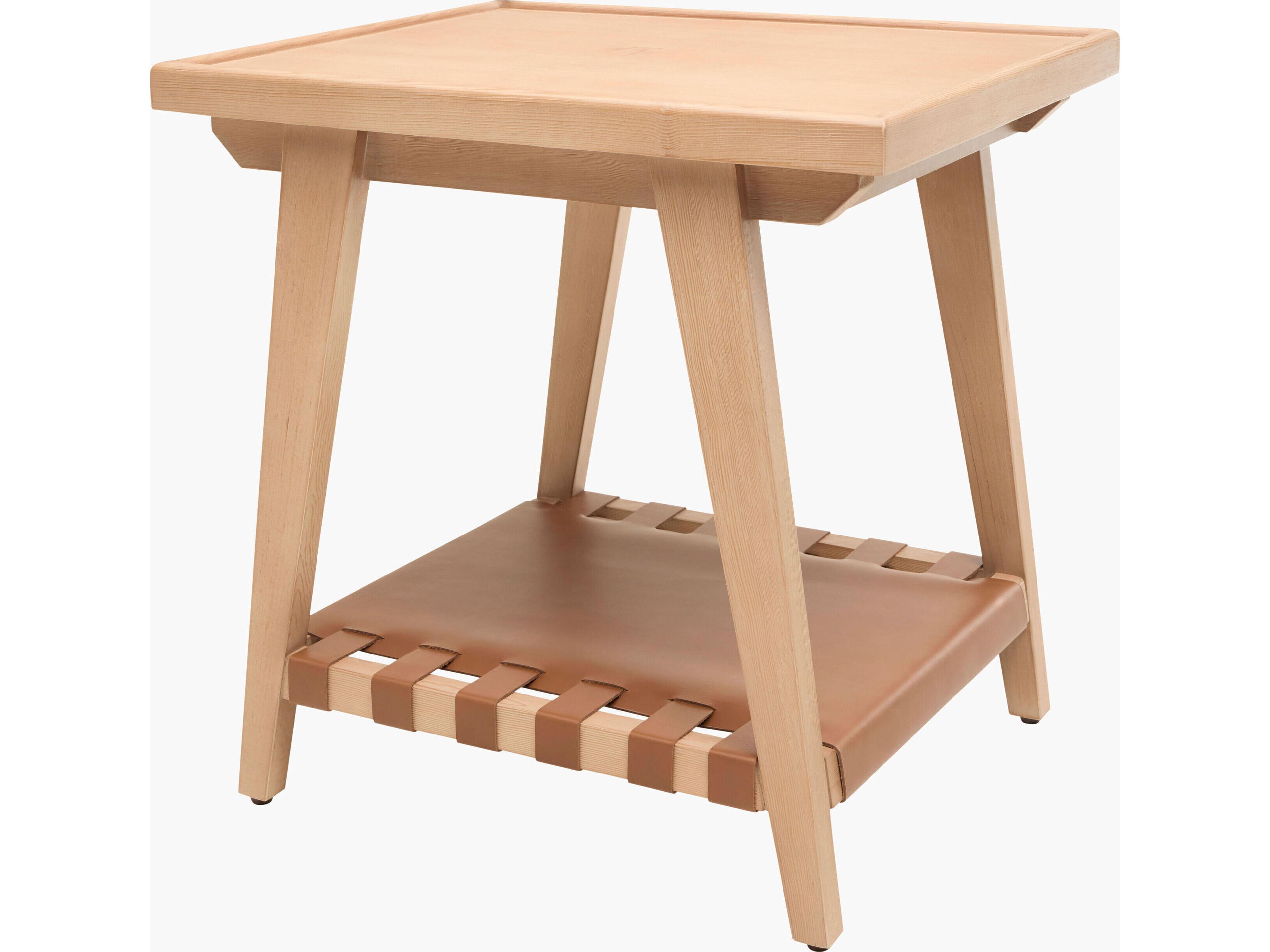 Becki Owens Taft Rectangular Wood Beige Brown End Table