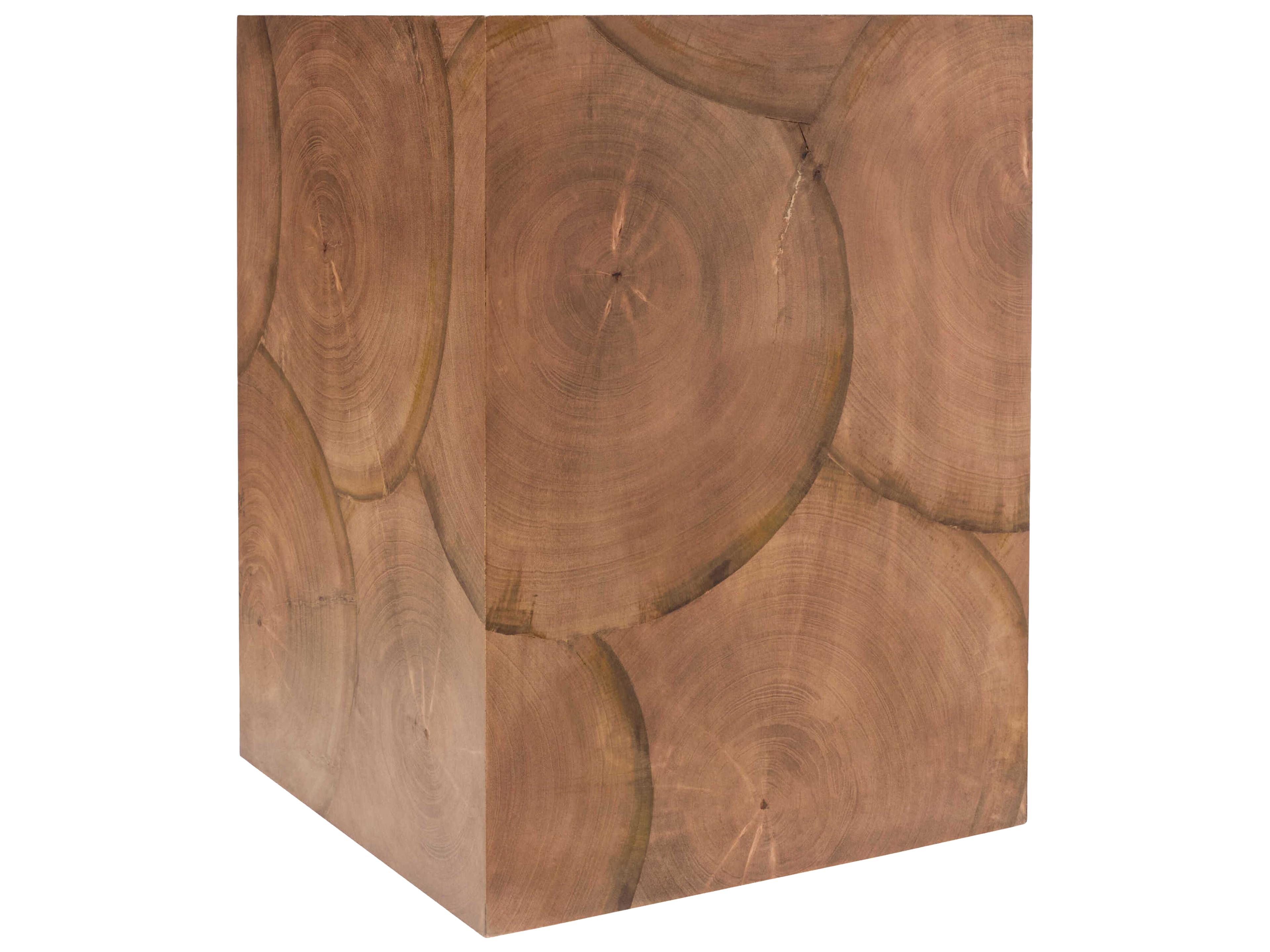 Surya Brax Square Wood Brown End Table