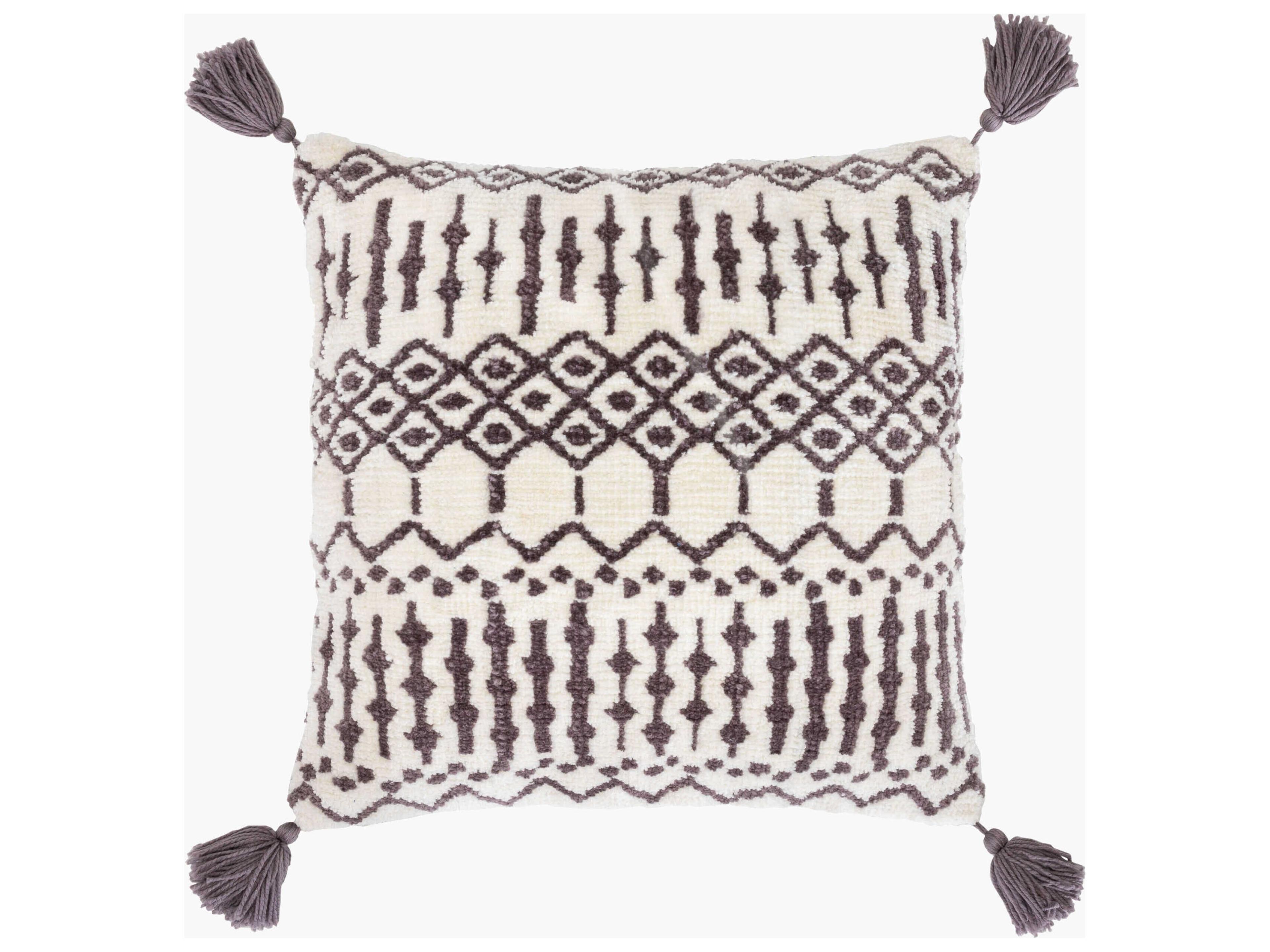 Braith Charcoal / Light Beige / Cream Pillow