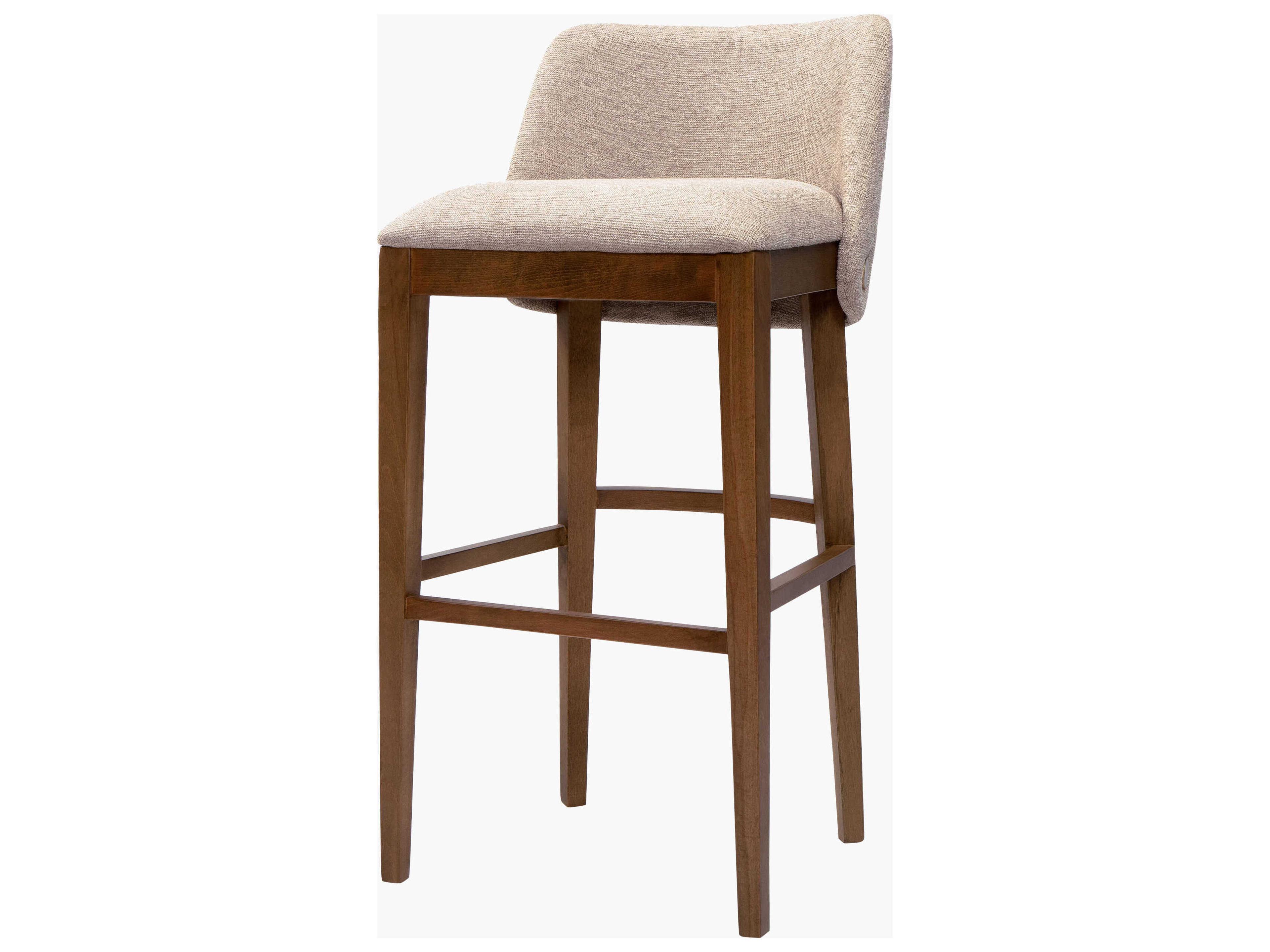 Brooke Wheat Upholstered Beech Wood Bar Stool