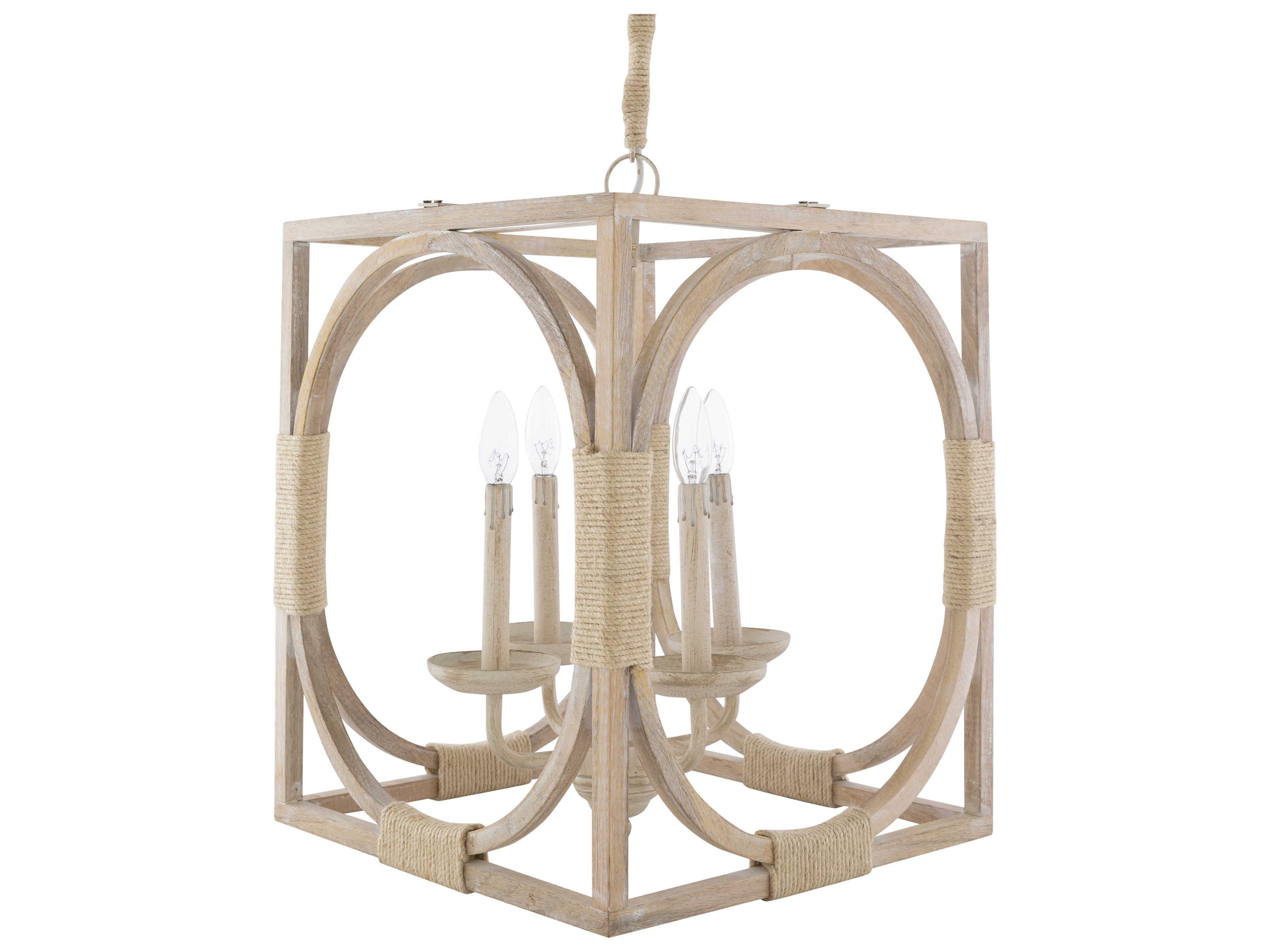 Braylee 4-Light White Wheat Candelabra Chandelier