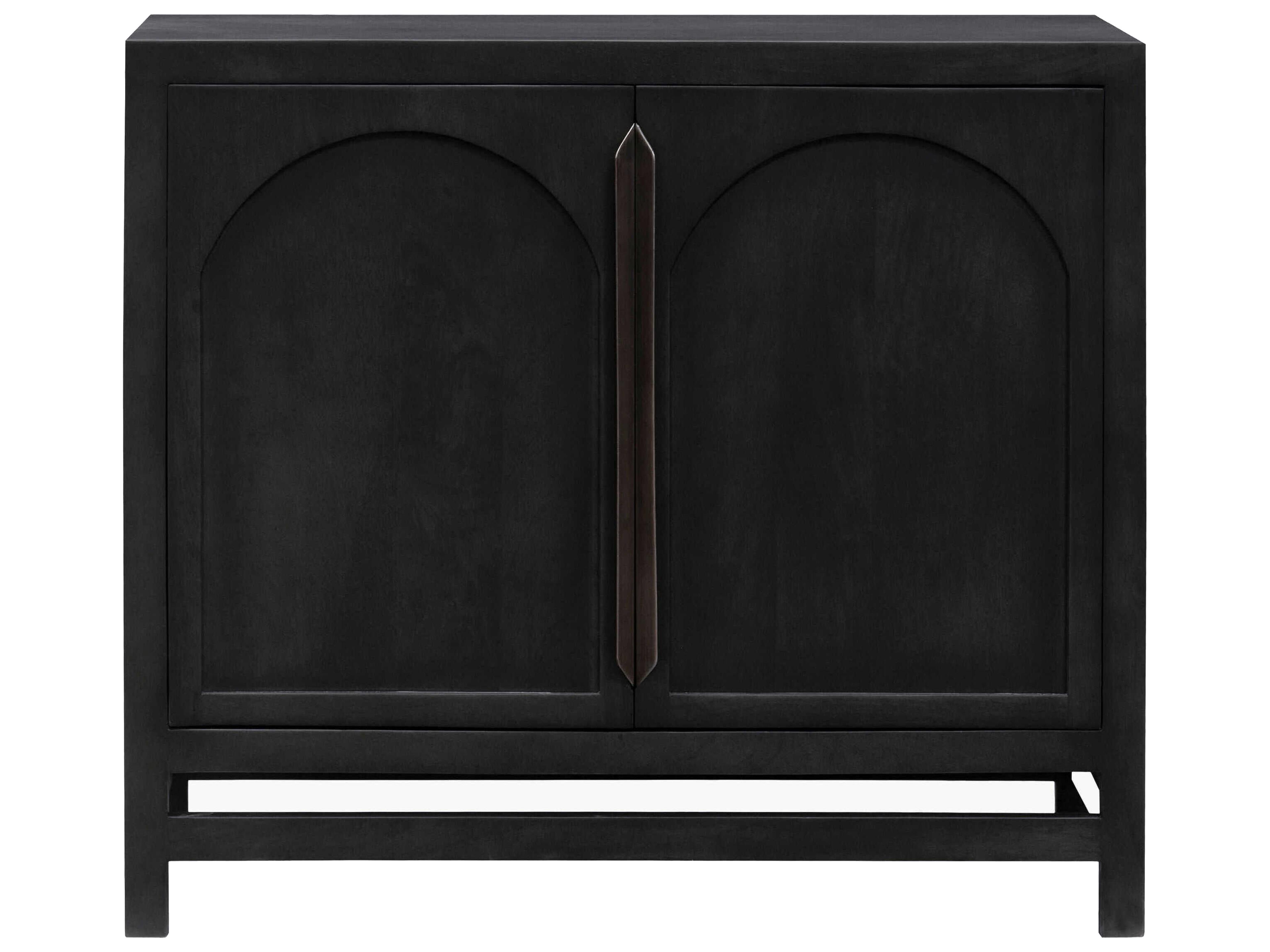 Surya Byron Black Mango Wood Accent Cabinet