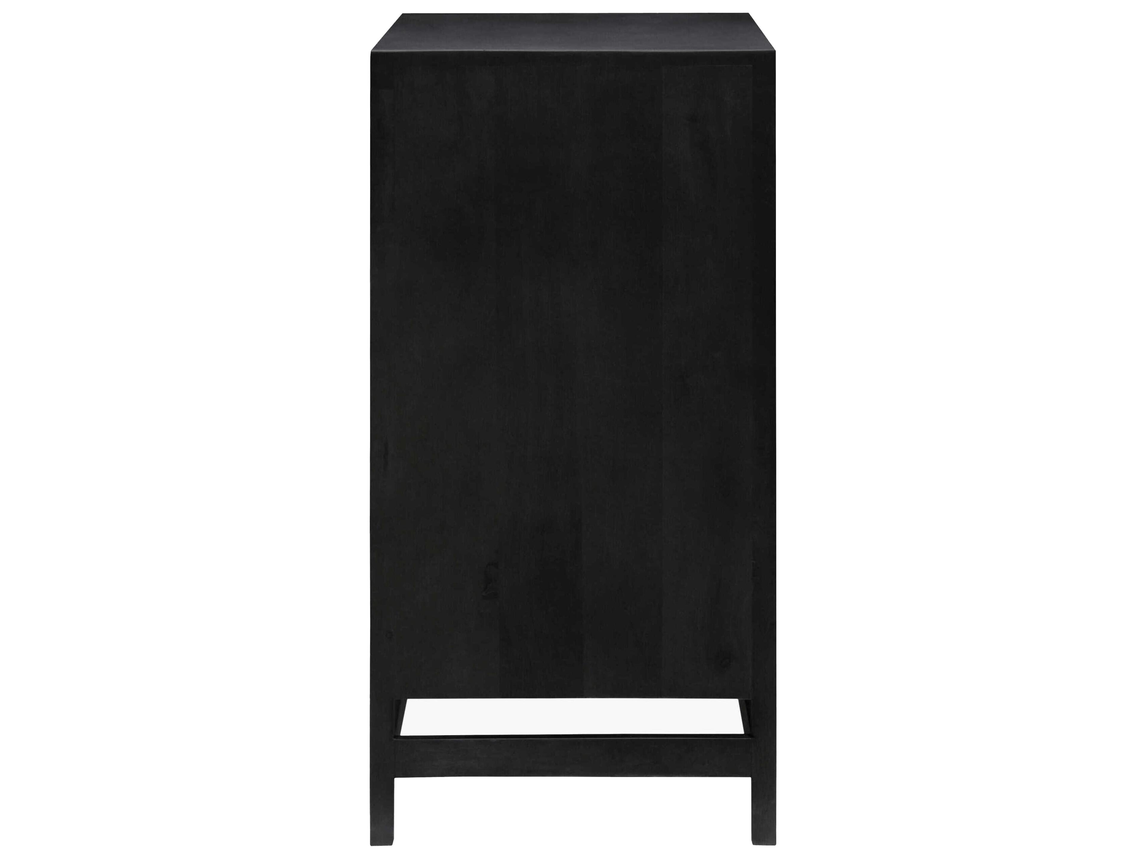 Surya Byron Black Mango Wood Accent Cabinet