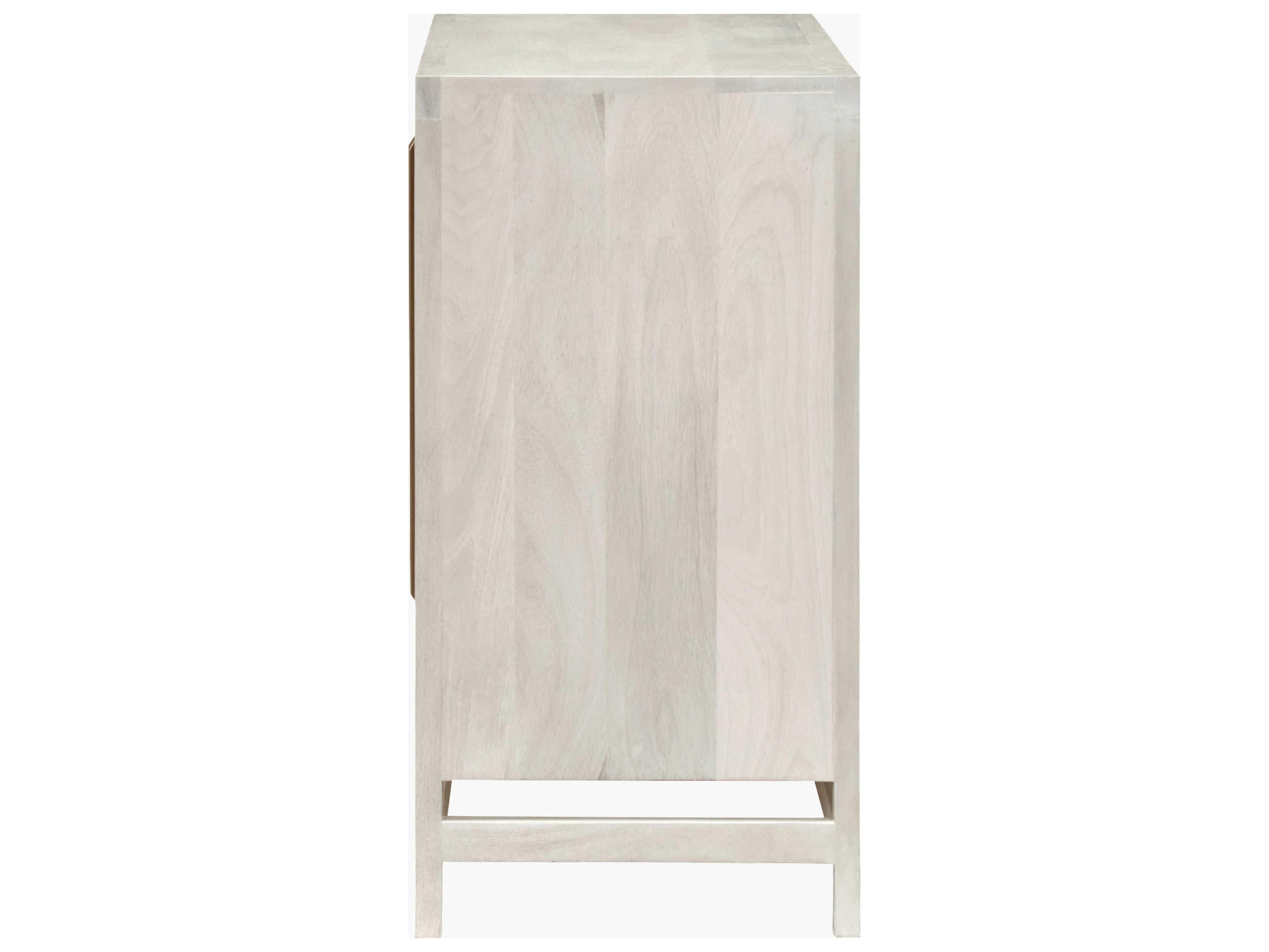 Surya Byron White Mango Wood Accent Cabinet
