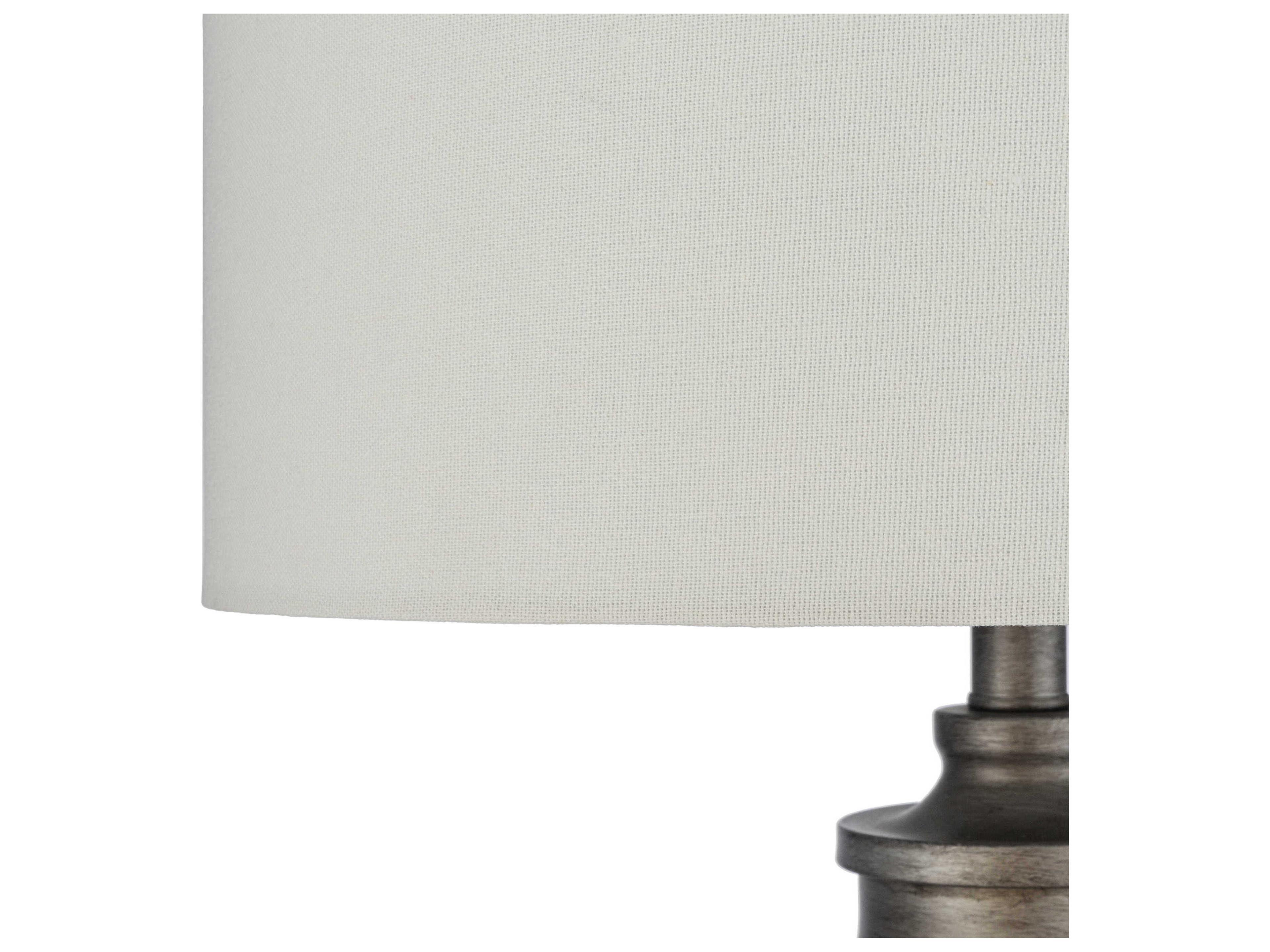 Surya Bizzy Brown Ivory Linen Traditional Buffet Lamp