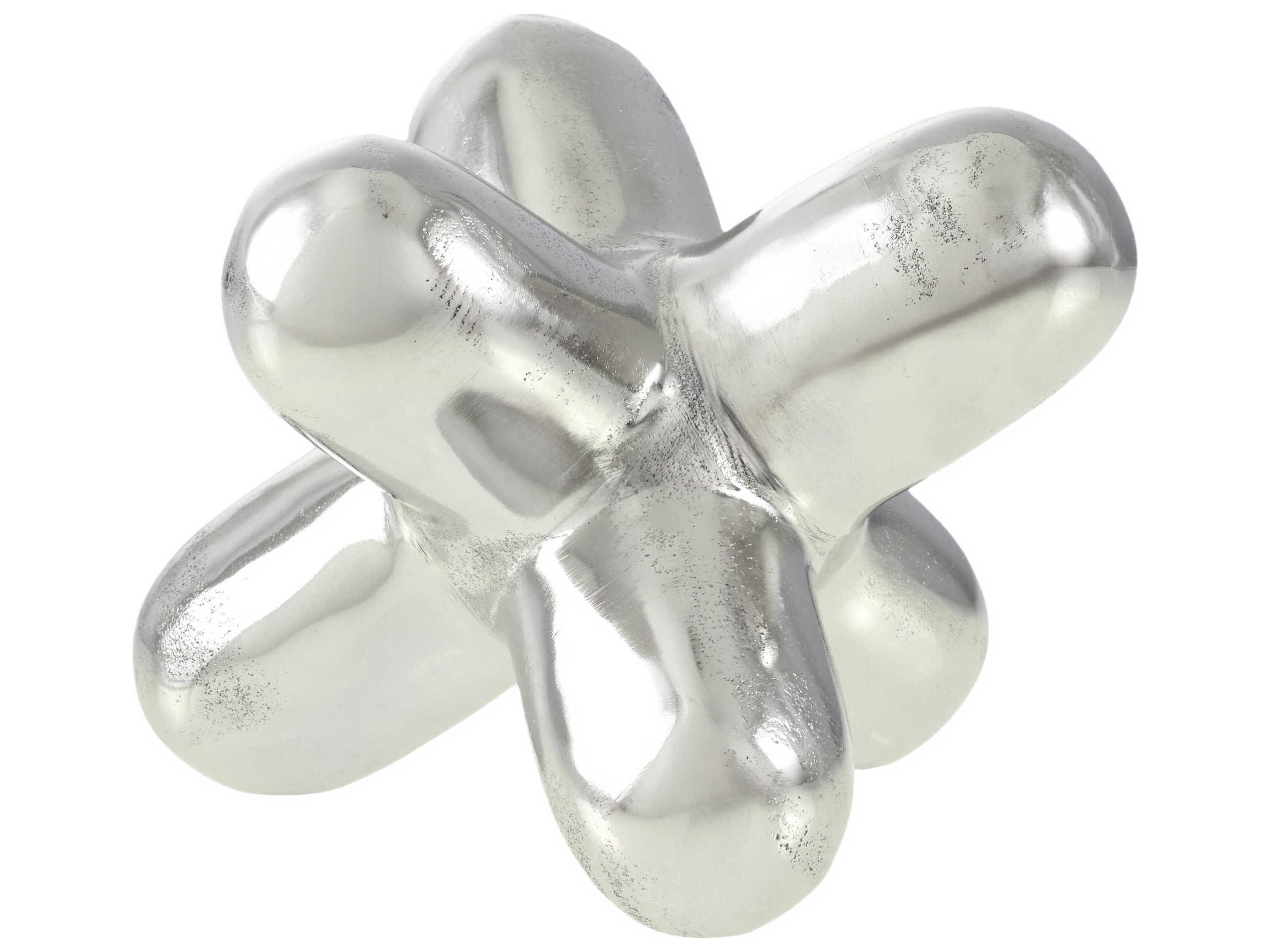 Caitlin Metallic Silver Sculpture