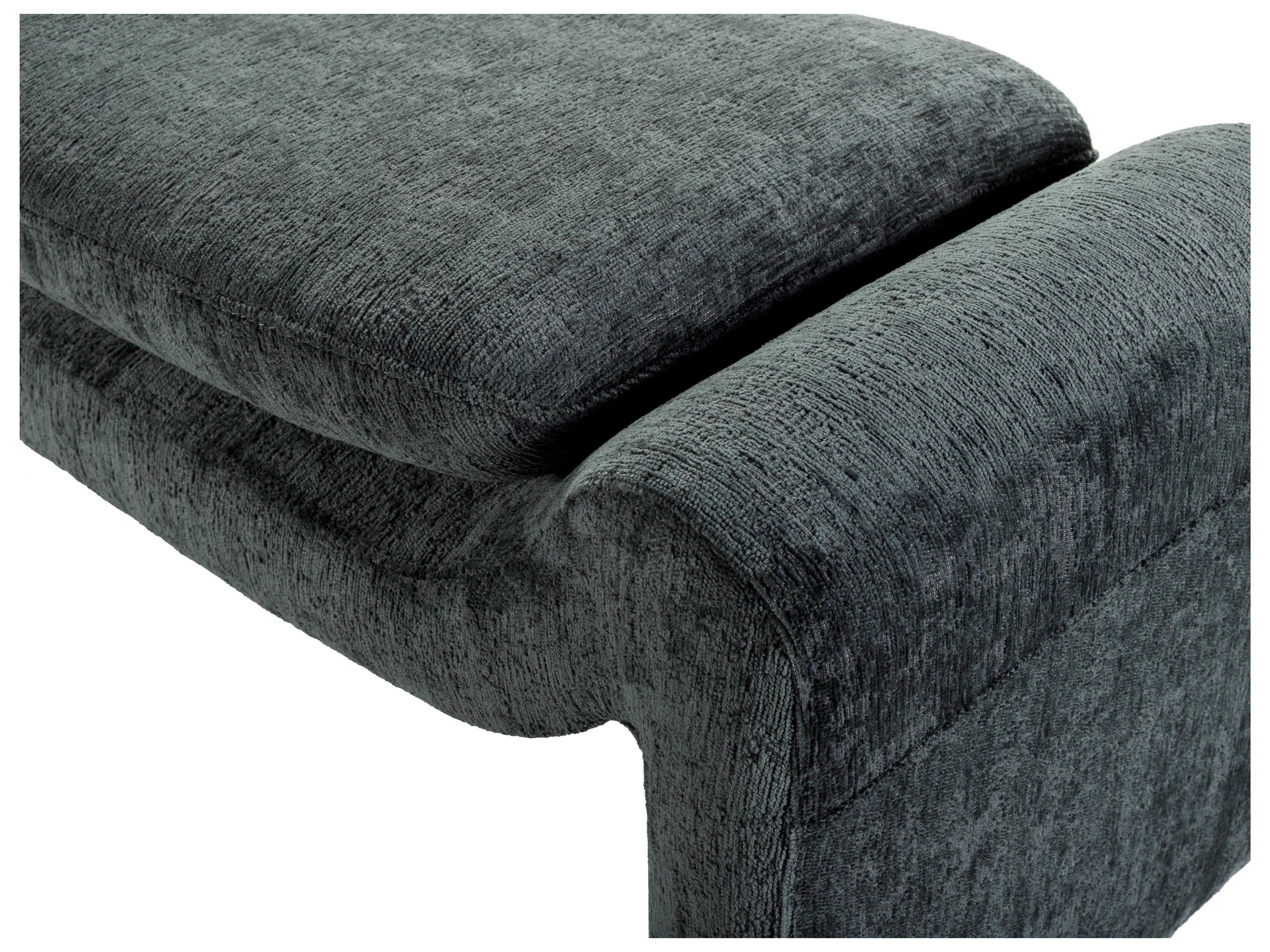 Surya Cascadia Teal Blue Upholstered Accent Bench