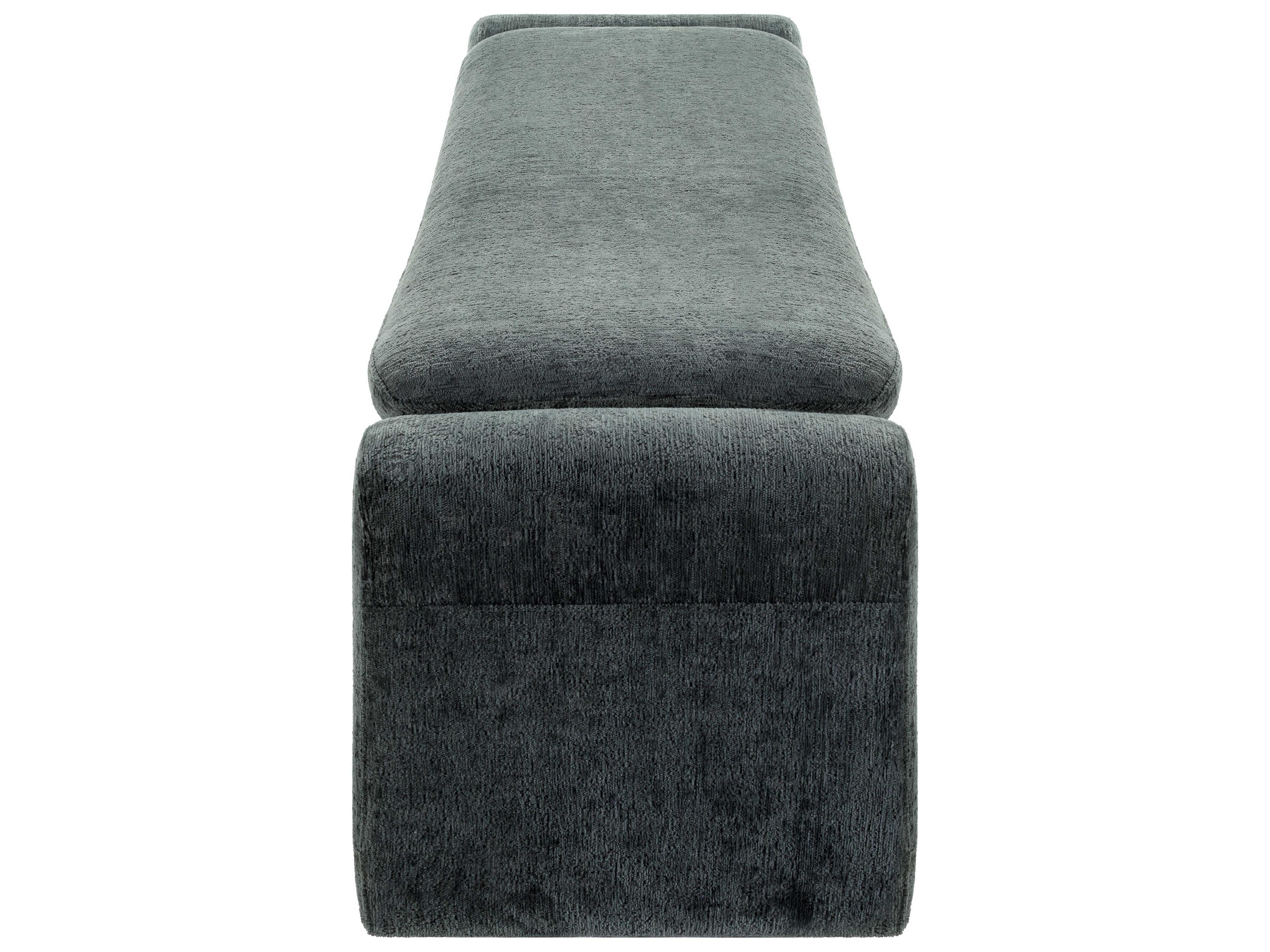 Surya Cascadia Teal Blue Upholstered Accent Bench