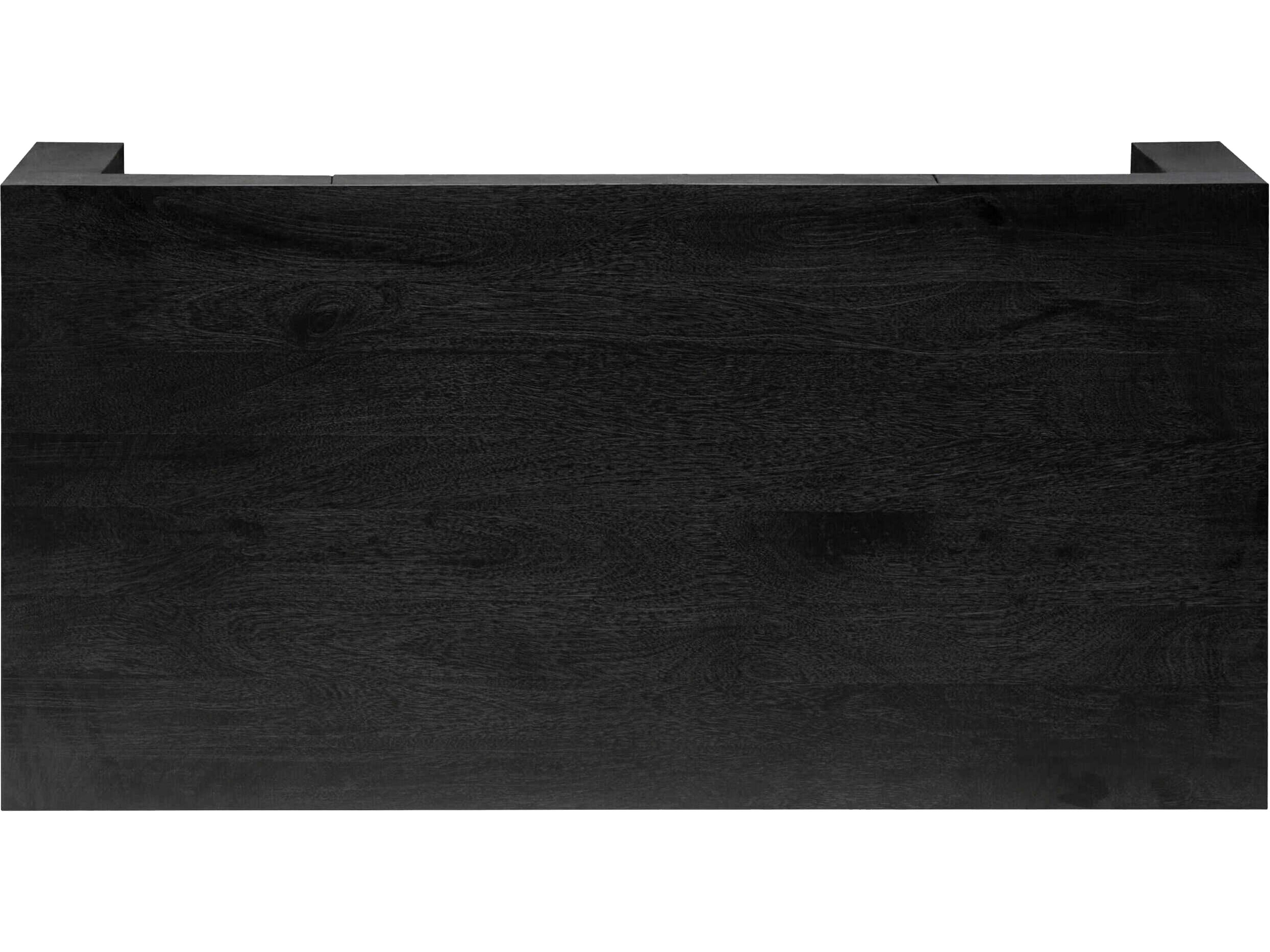 Surya Coburn Rectangular Wood Black Coffee Table