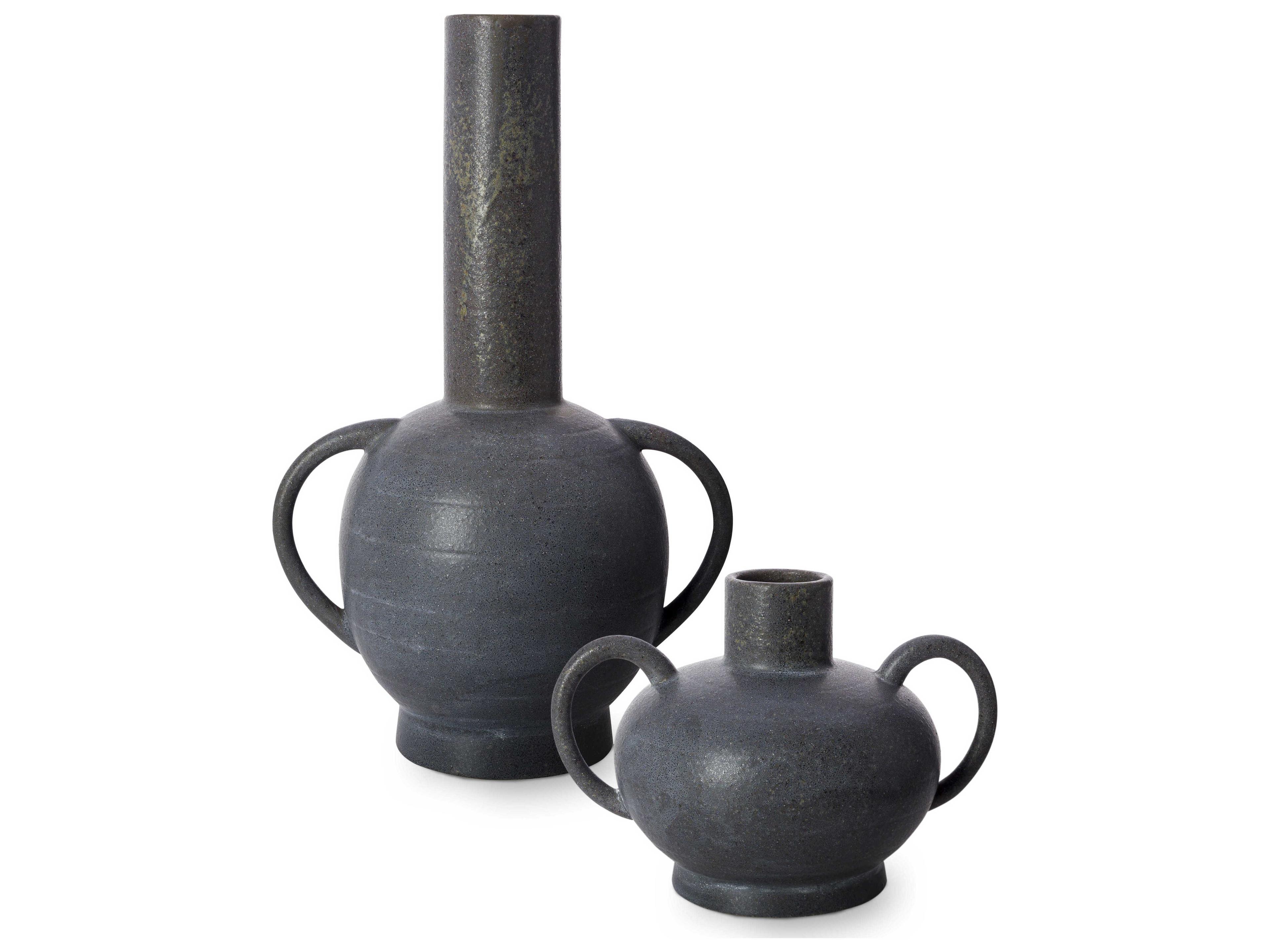 Acanceh Black Vase Set of 2