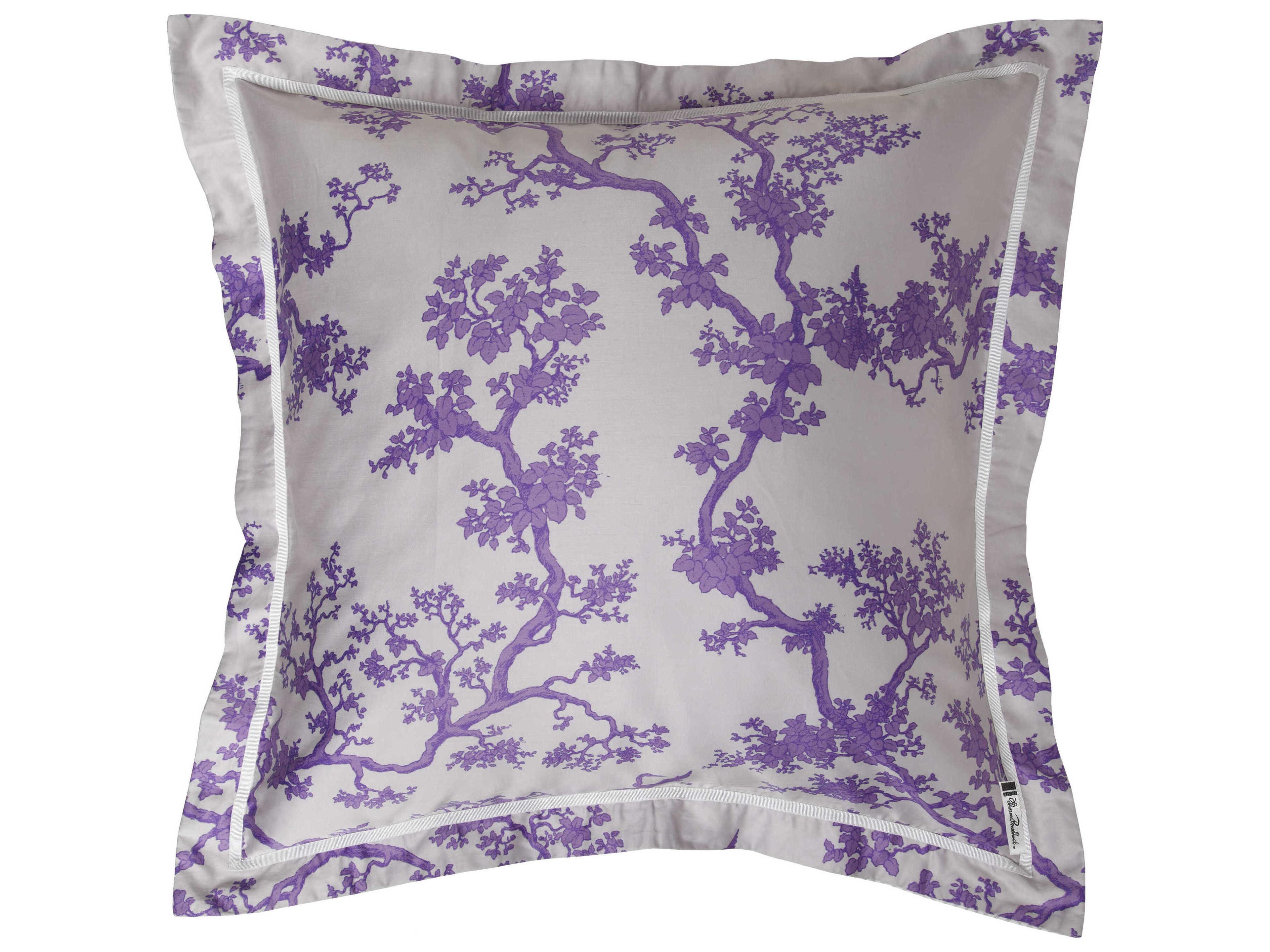 The Cranes Purple Pillow