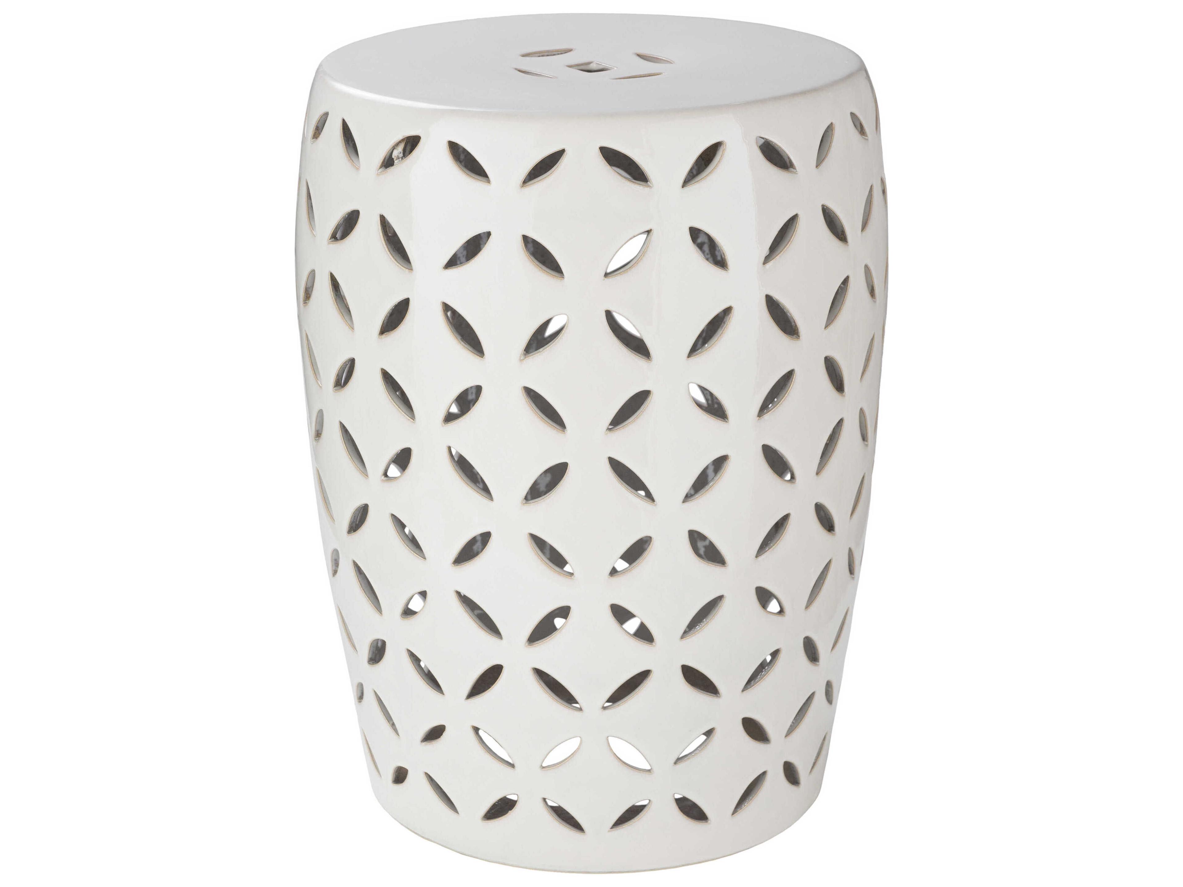 Chantilly Ivory Beige Accent Stool
