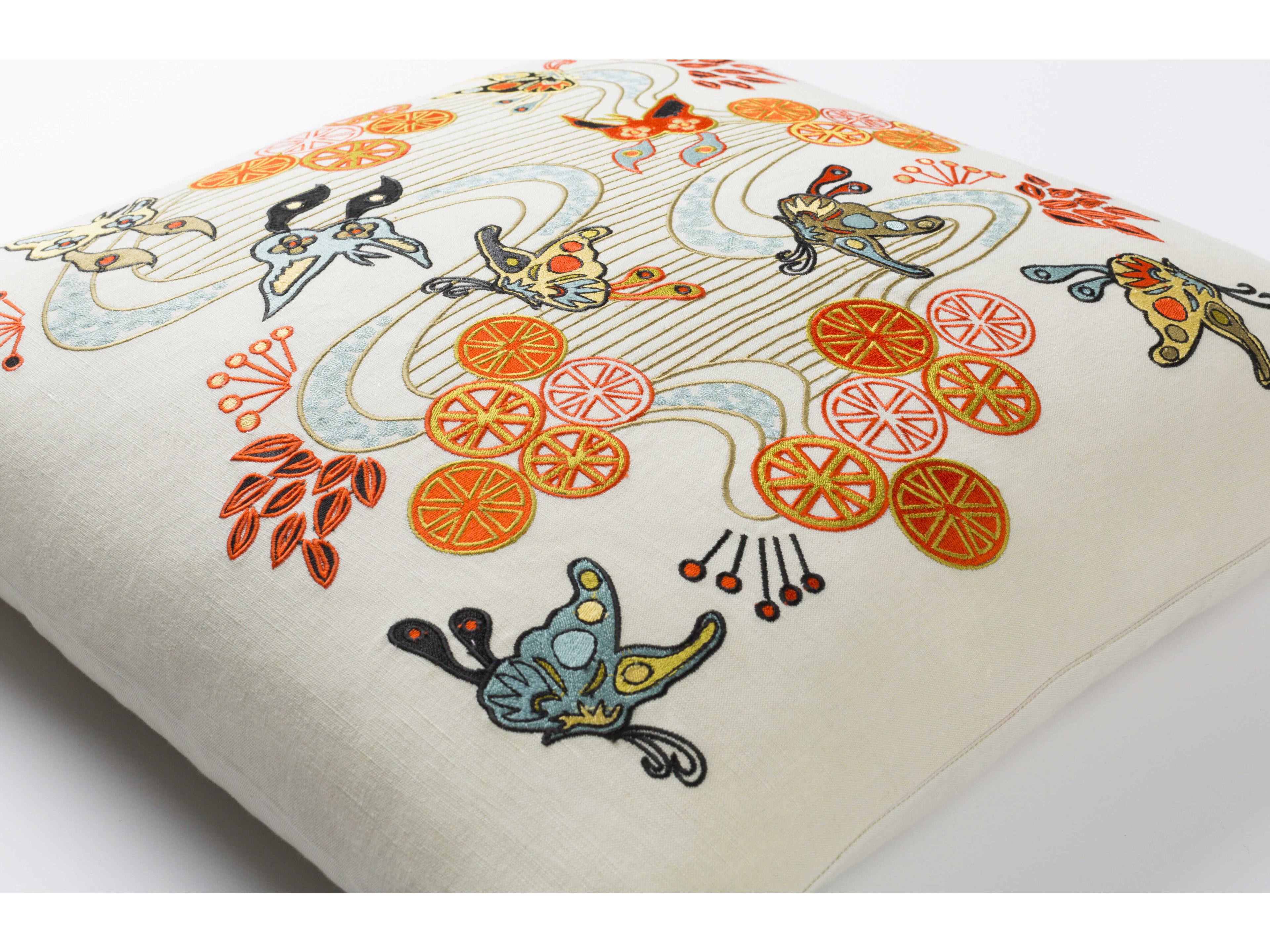 Surya Chinese River Light Blue Pillow