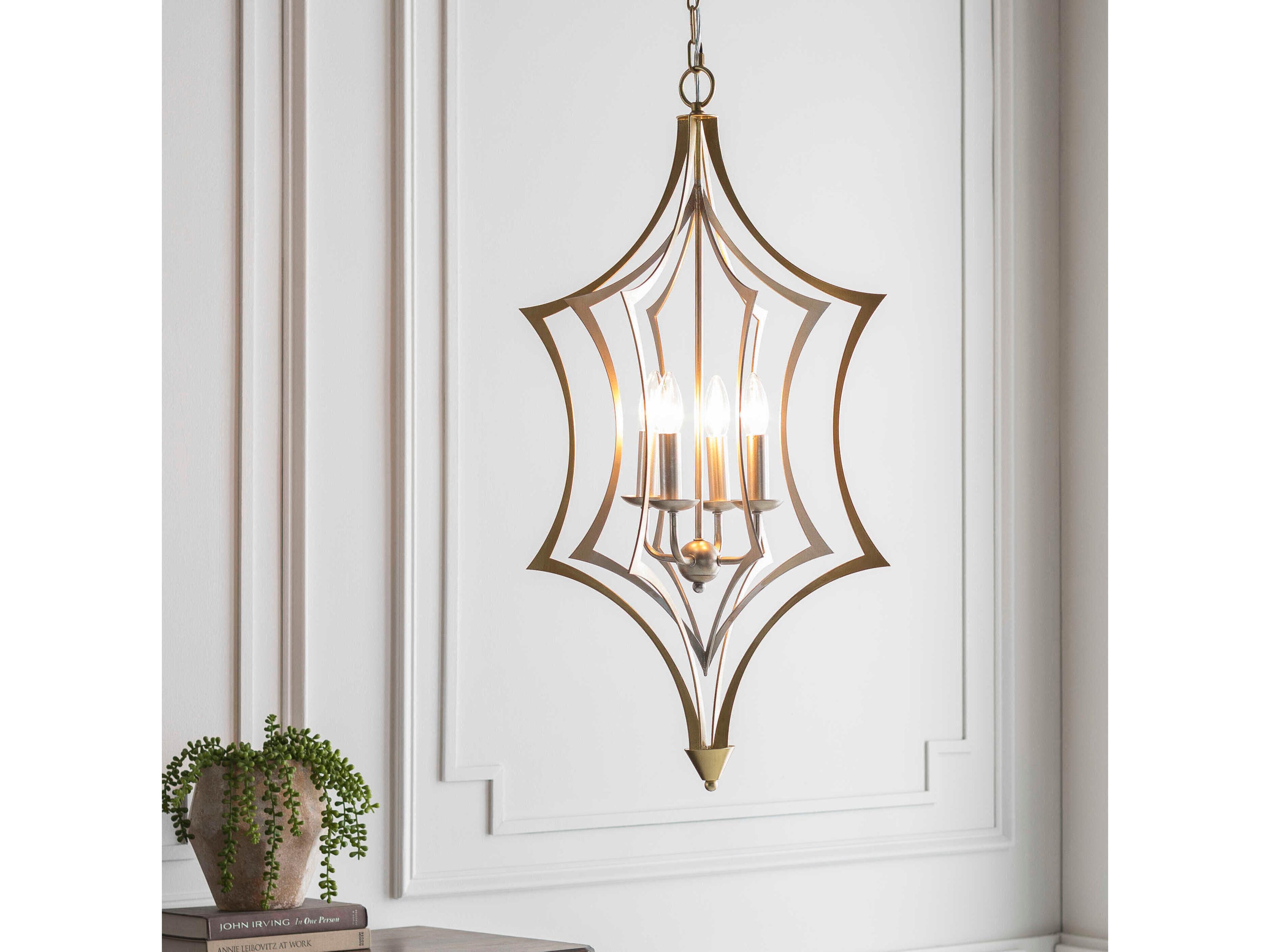 Surya Clarion 4-Light Gold Pendant