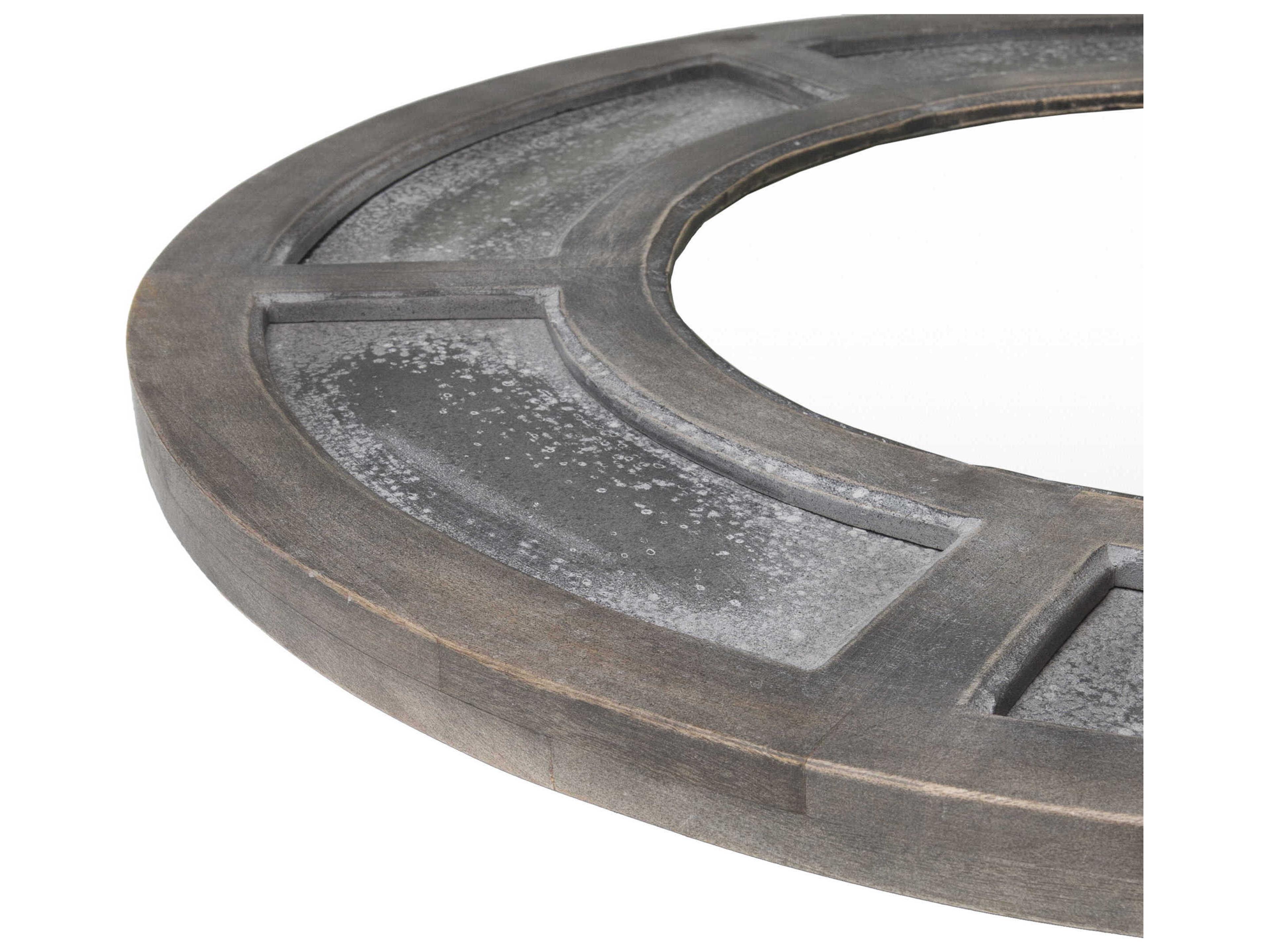 Surya Coquerial Brown Round Wall Mirror