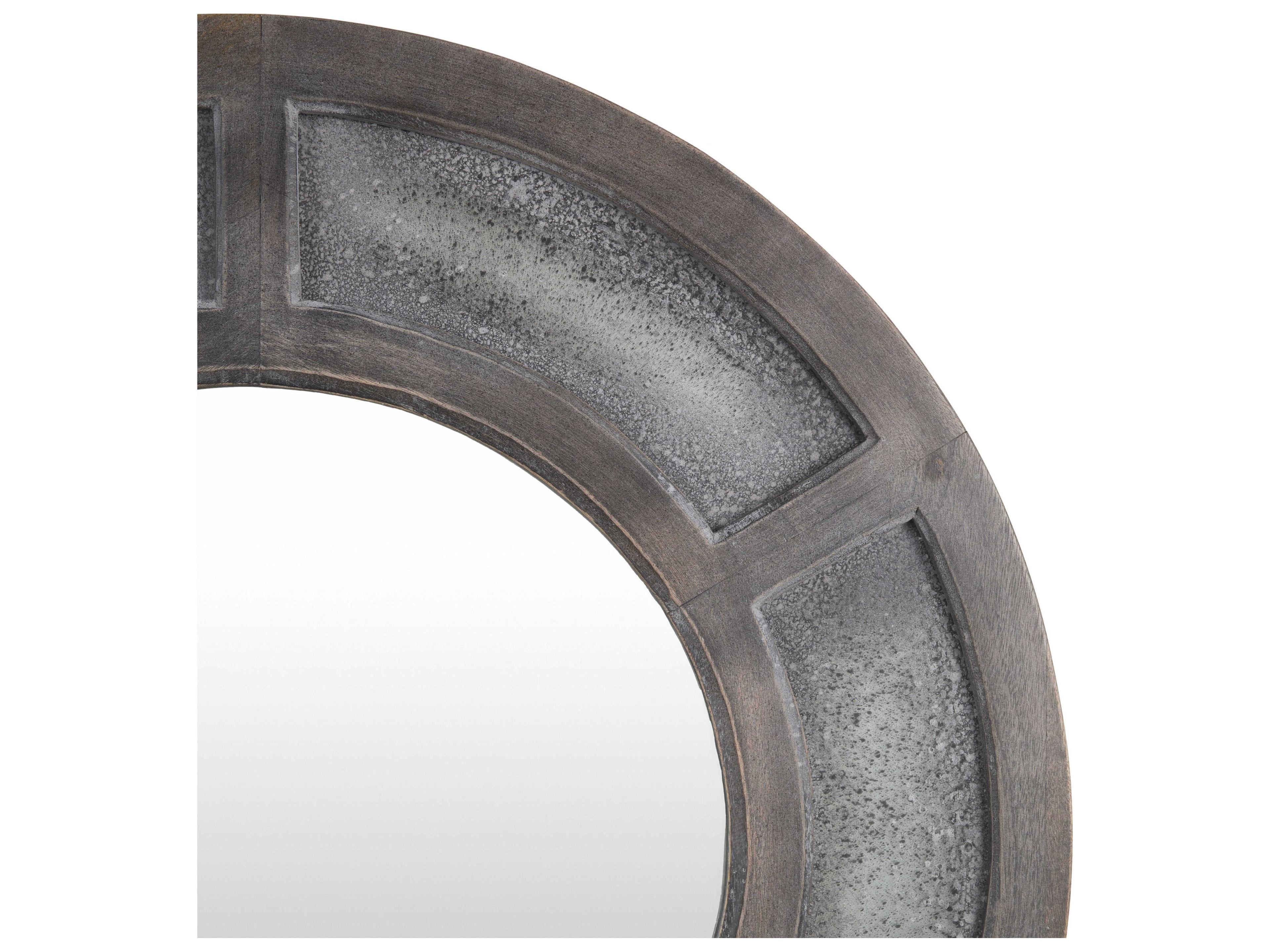 Surya Coquerial Brown Round Wall Mirror