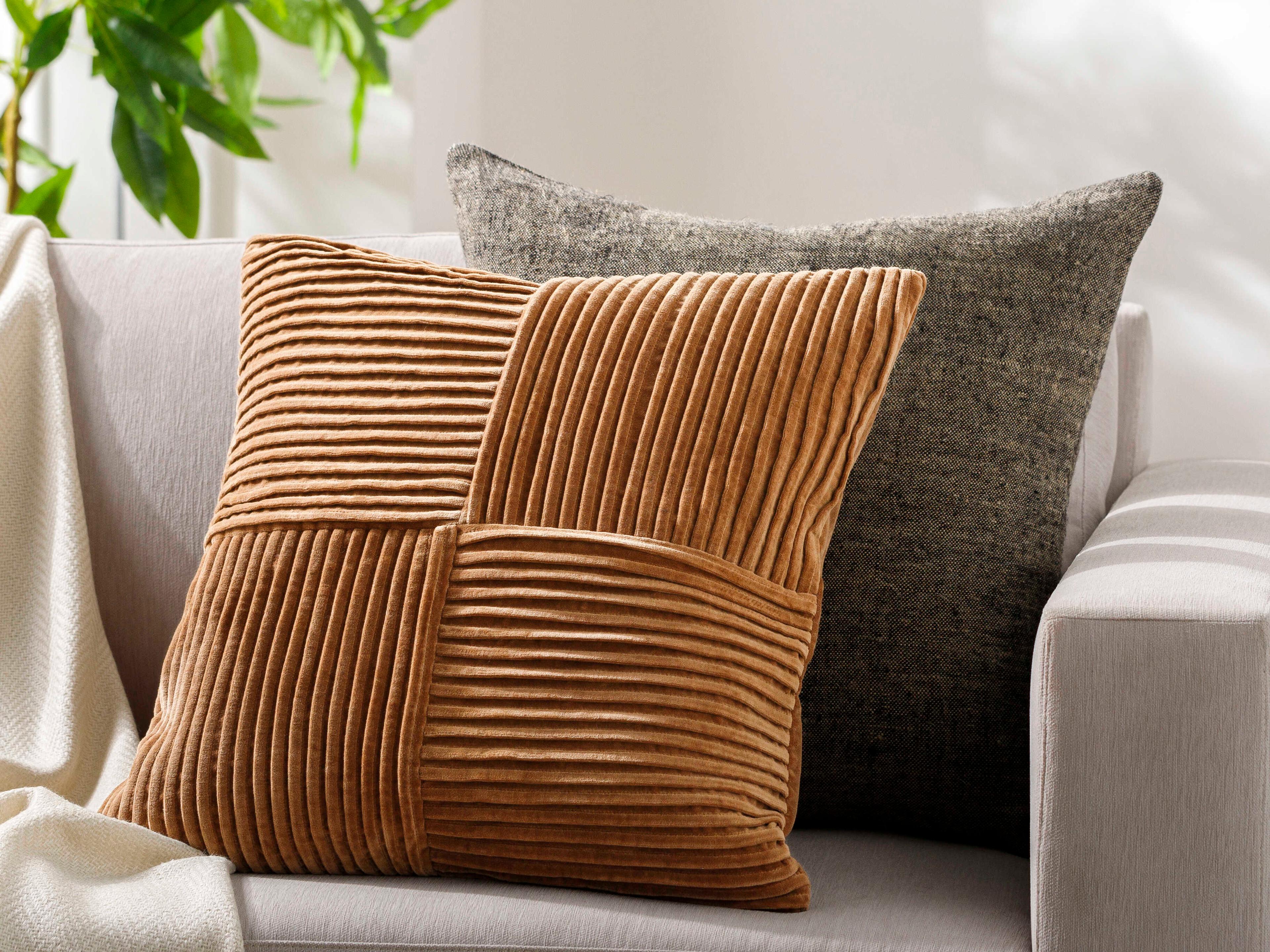 Surya Conrad Caramel Pillow