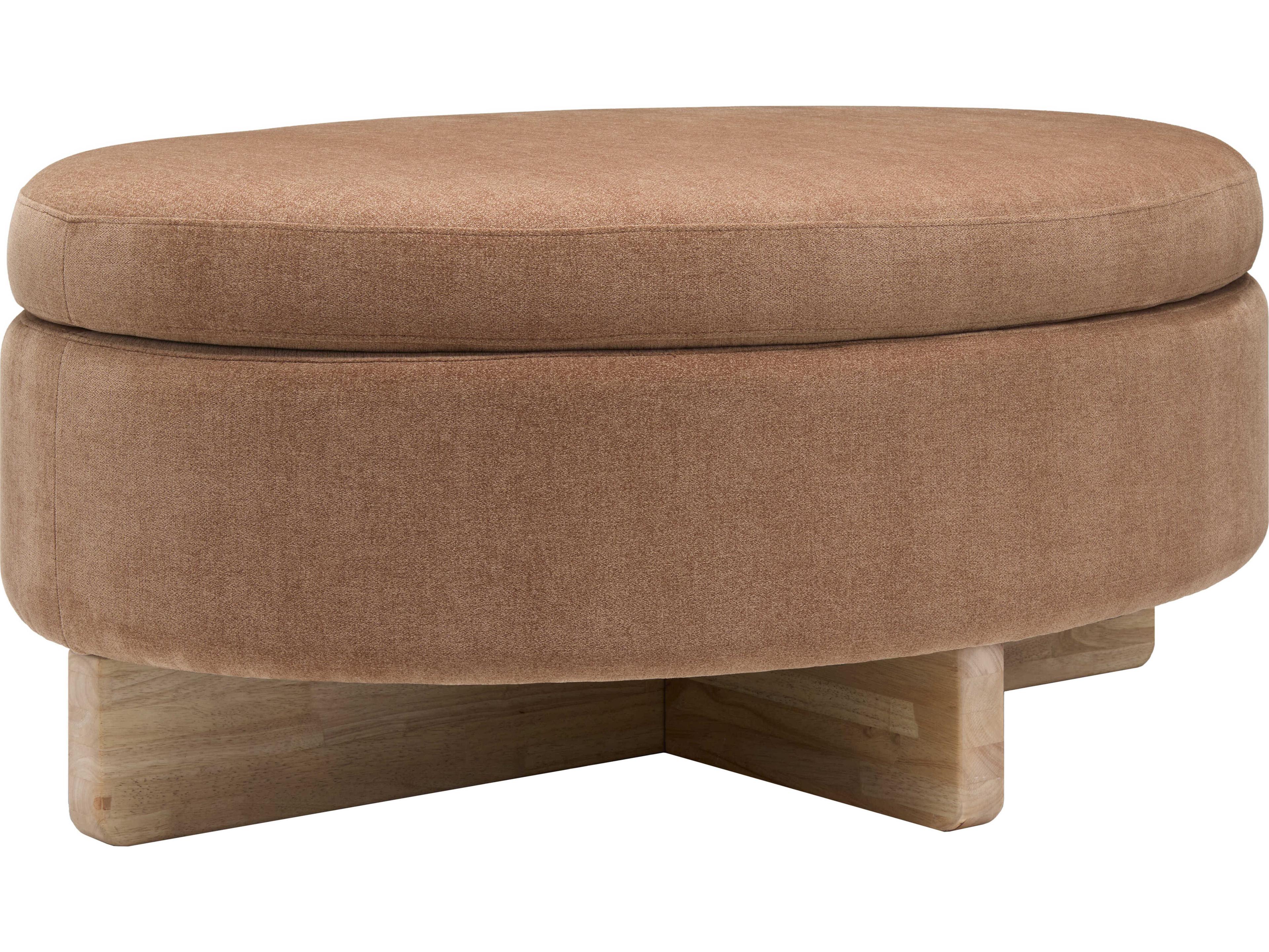 Corson Brown Upholstered Ottoman