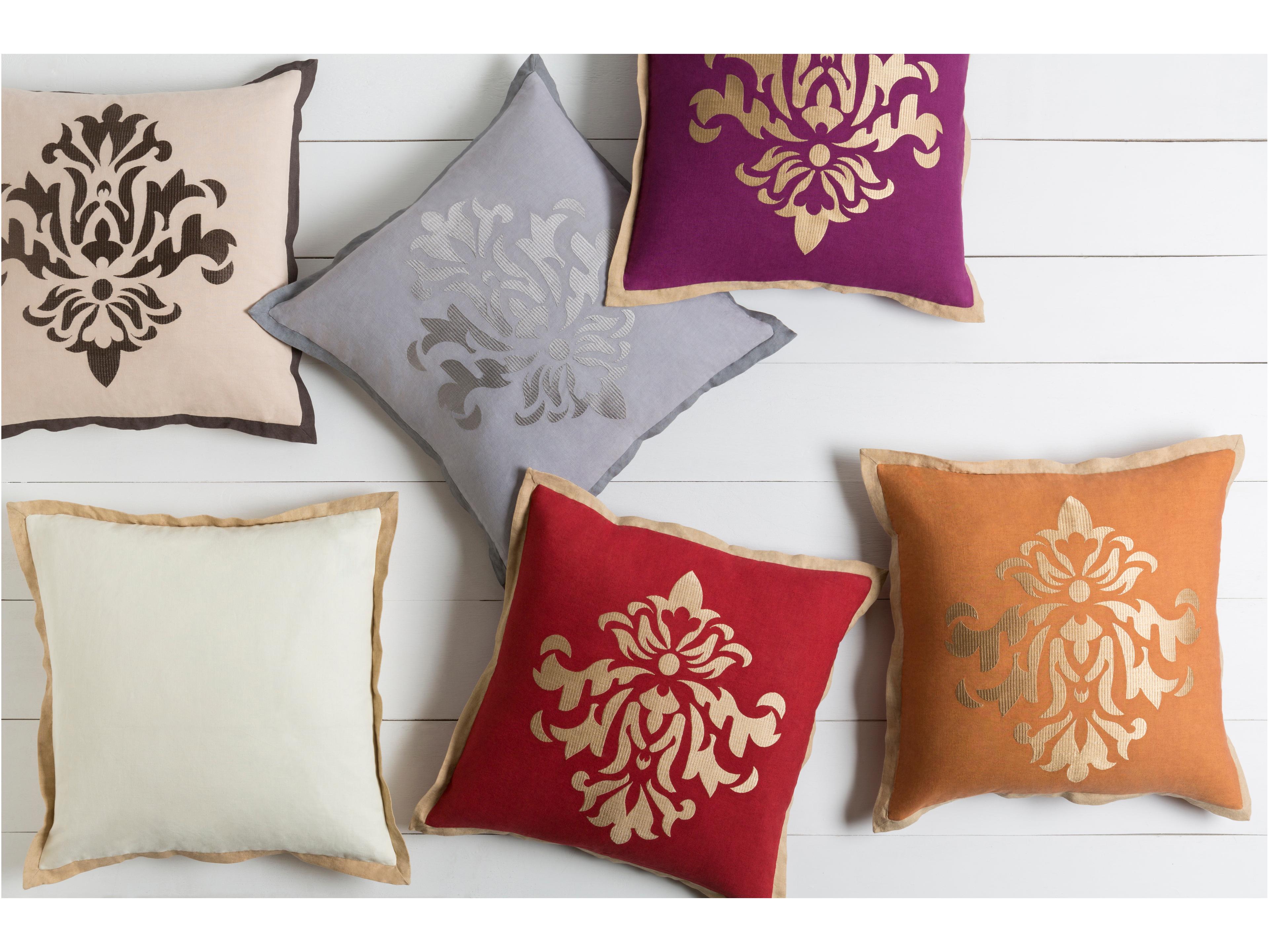 Surya Cosette Plum Pillow