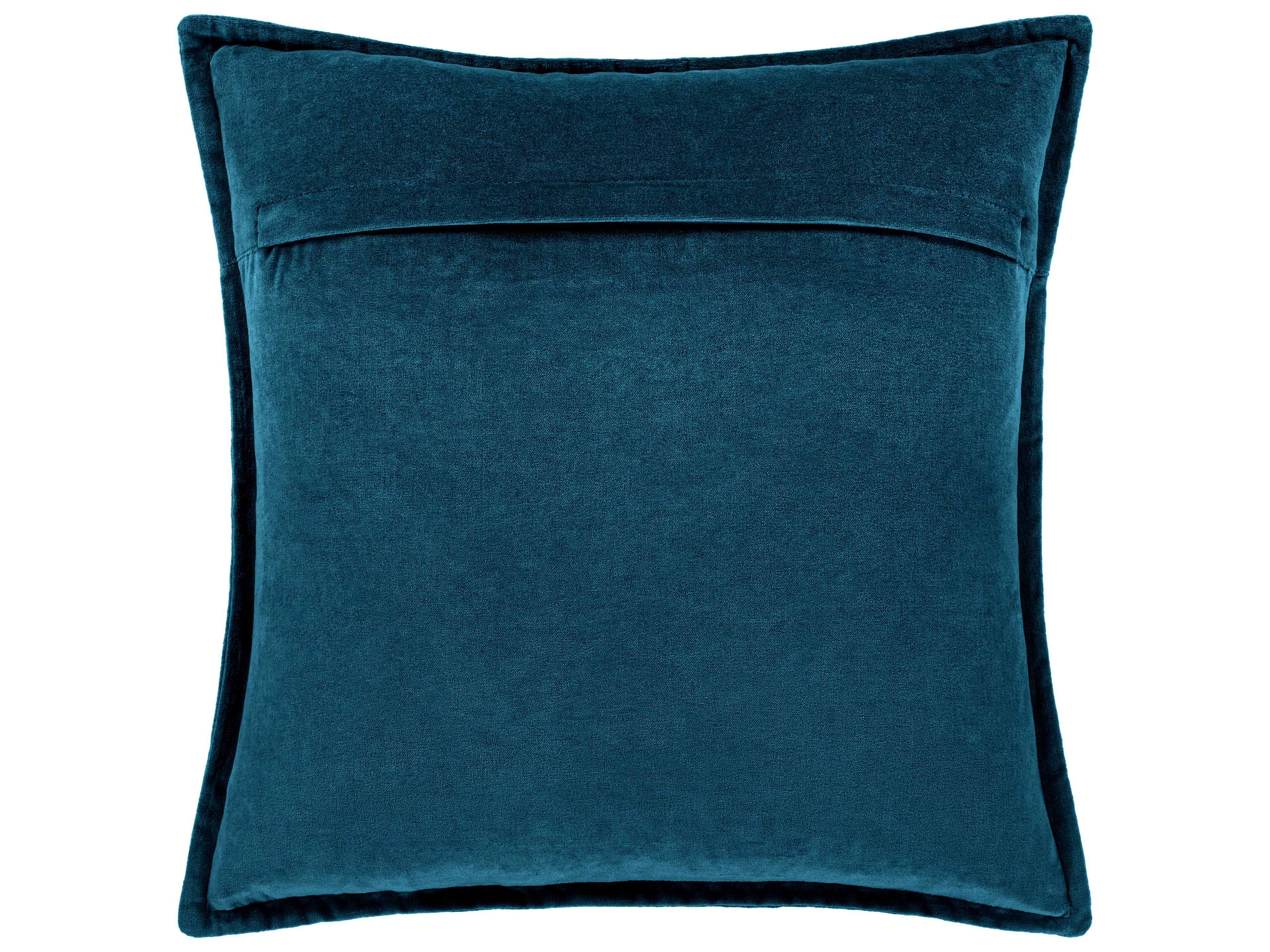 Surya Cotton Velvet Deep Teal Pillow