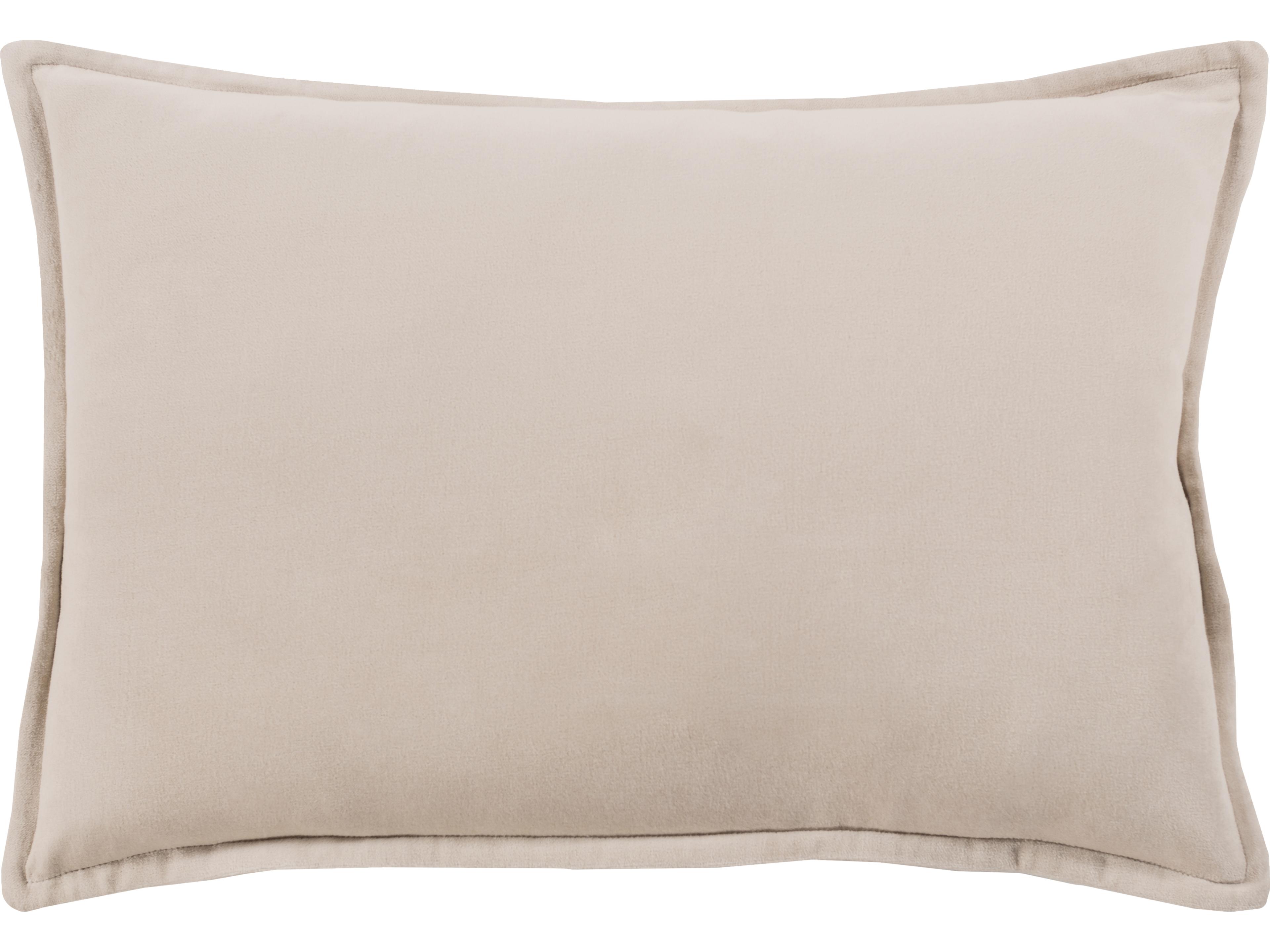 Cotton Velvet Light Beige Pillow