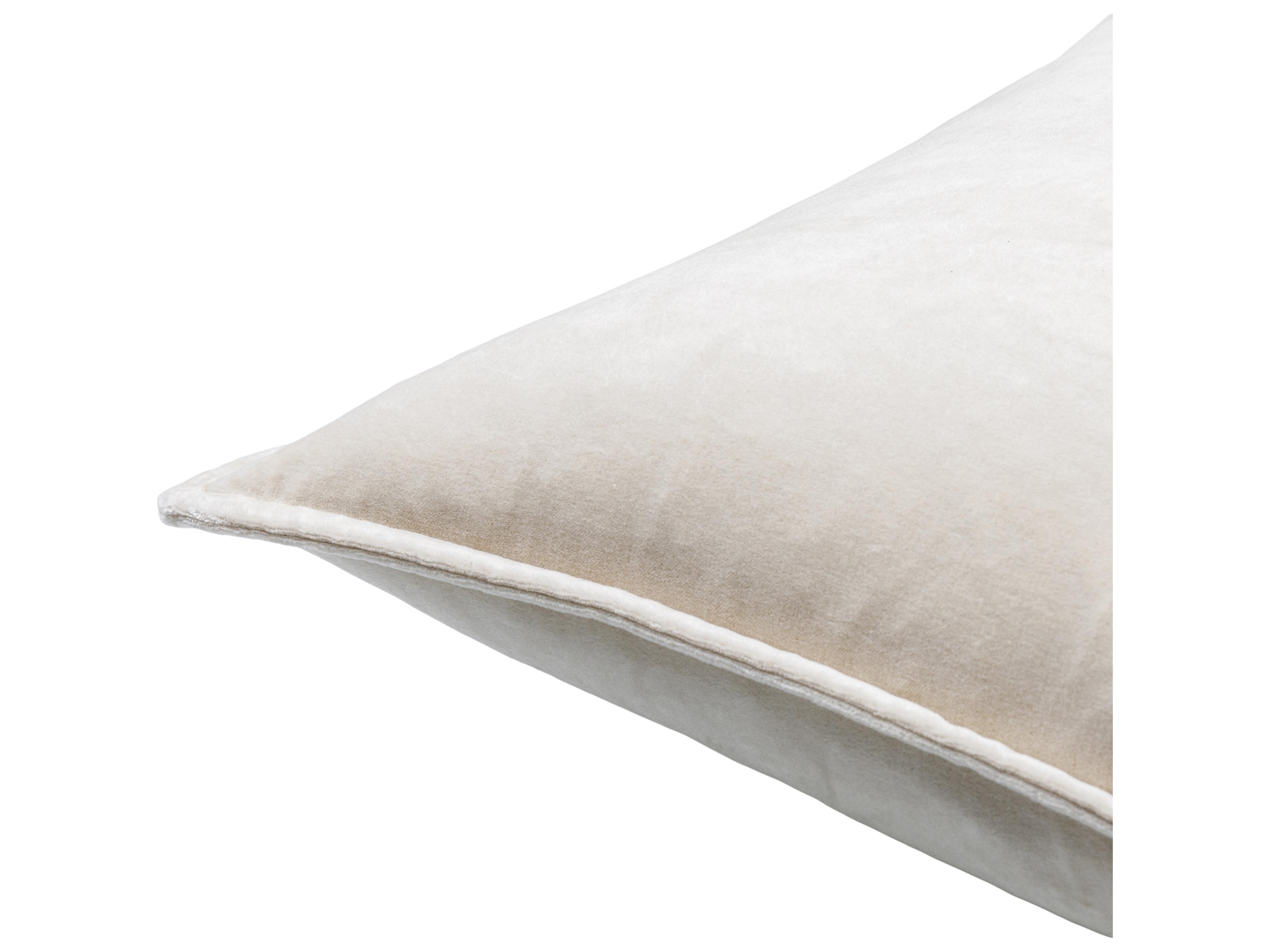 Surya Cotton Velvet Light Beige Pillow