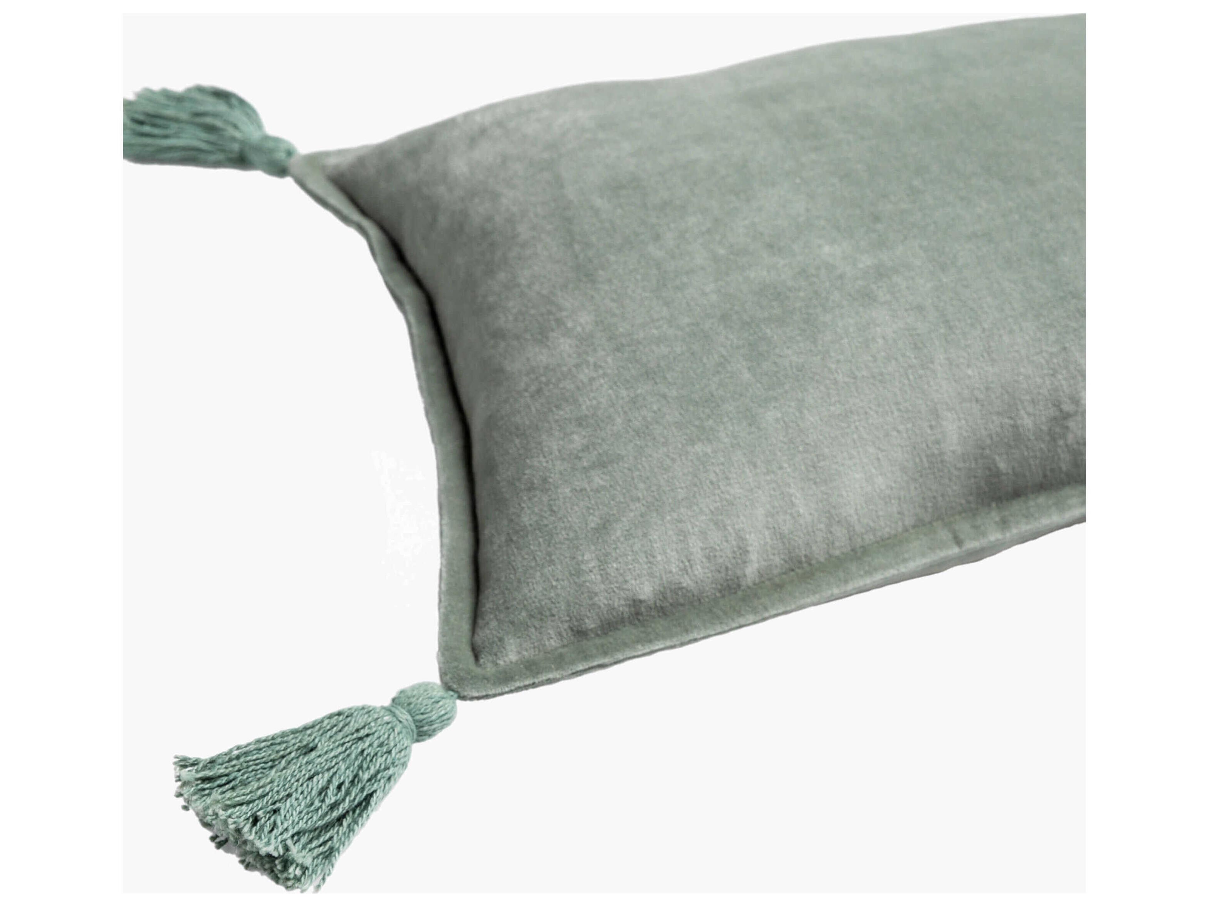 Surya Cotton Velvet Sage Pillow
