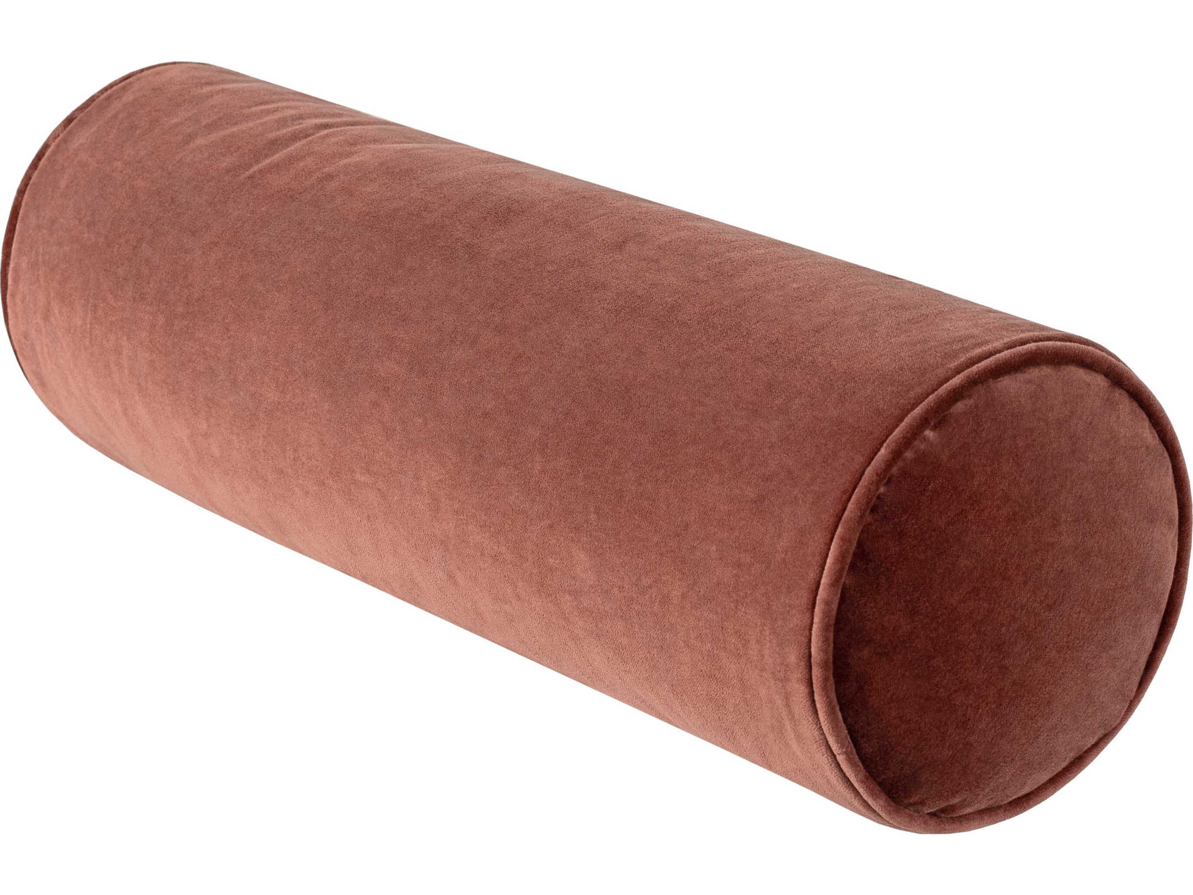 Cotton Velvet Brick Red 21'' x 7'' Pillow