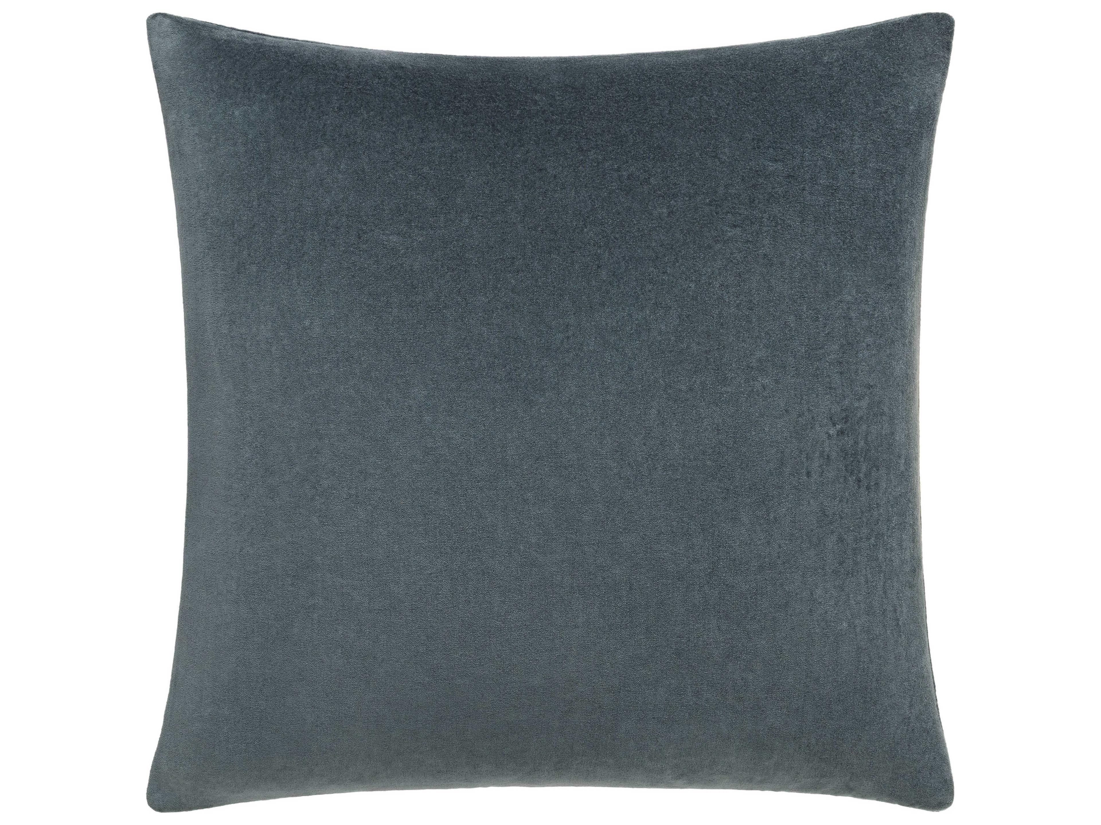 Cotton Velvet Slate Gray Pillow