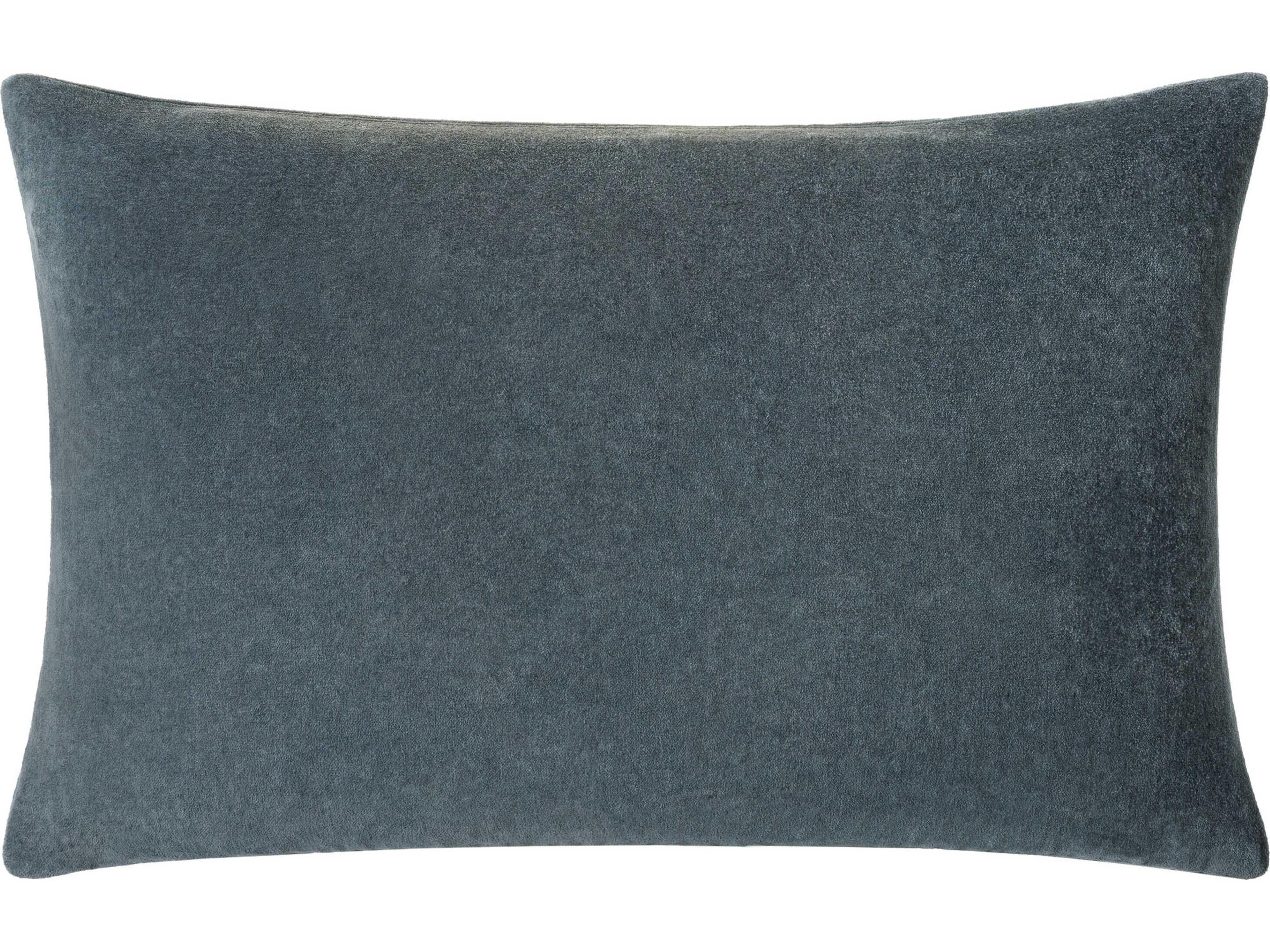 Surya Cotton Velvet Slate Gray Pillow