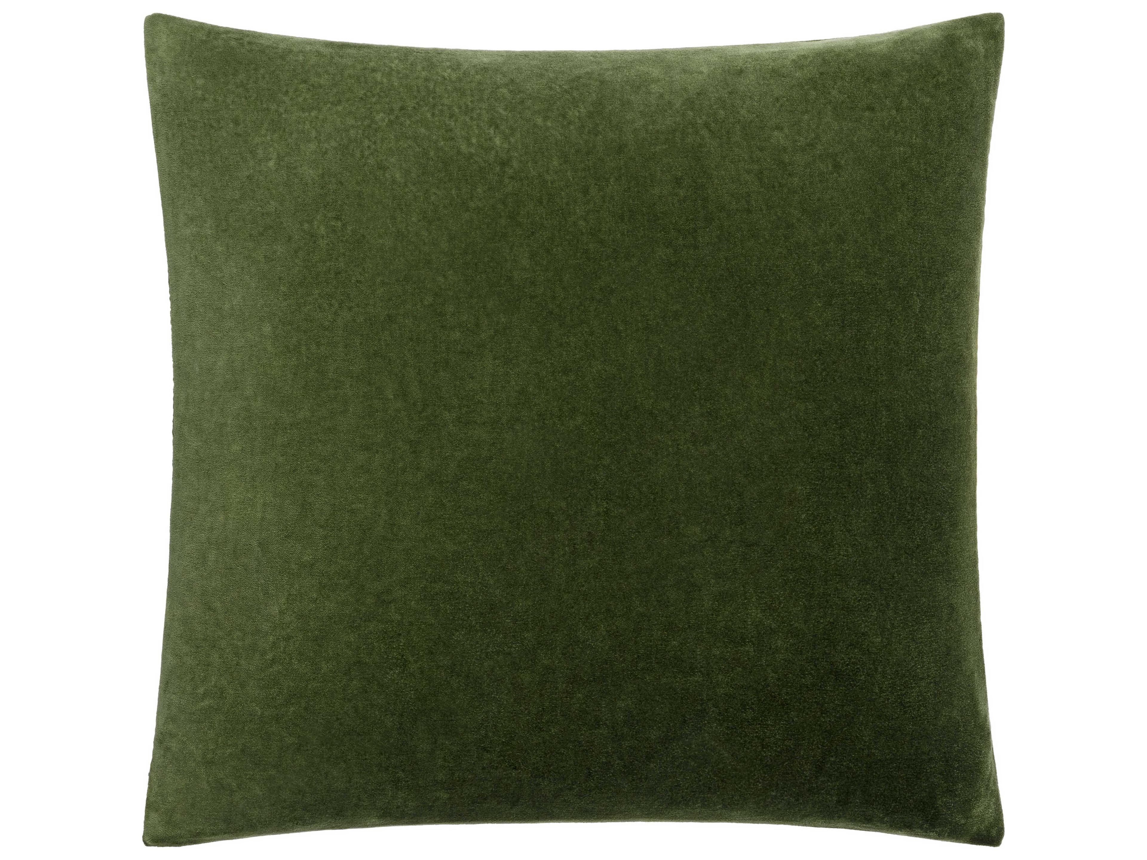 Cotton Velvet Olive Green Pillow