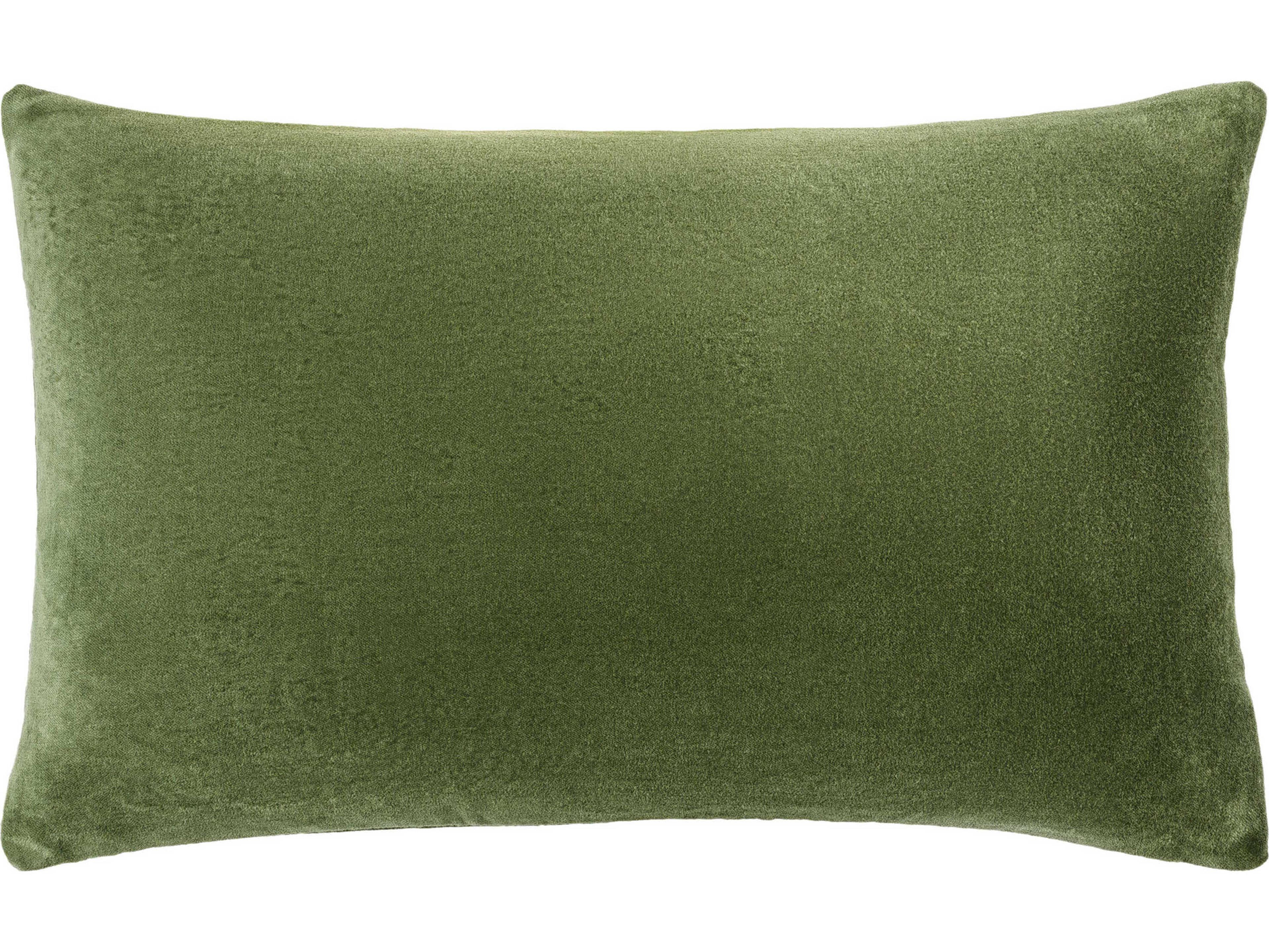 Surya Cotton Velvet Olive Green Pillow