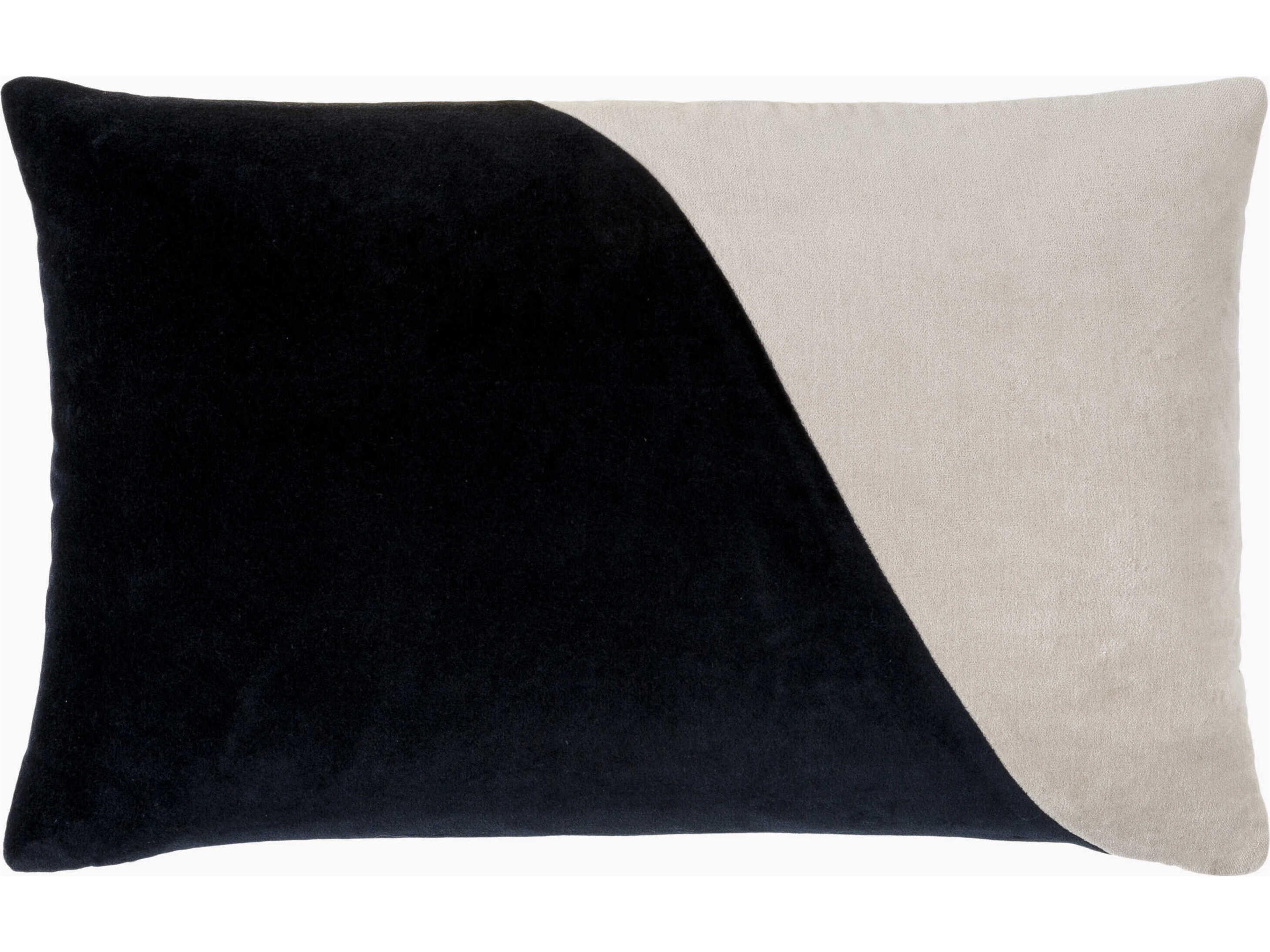 Surya Cotton Velvet Black Pillow