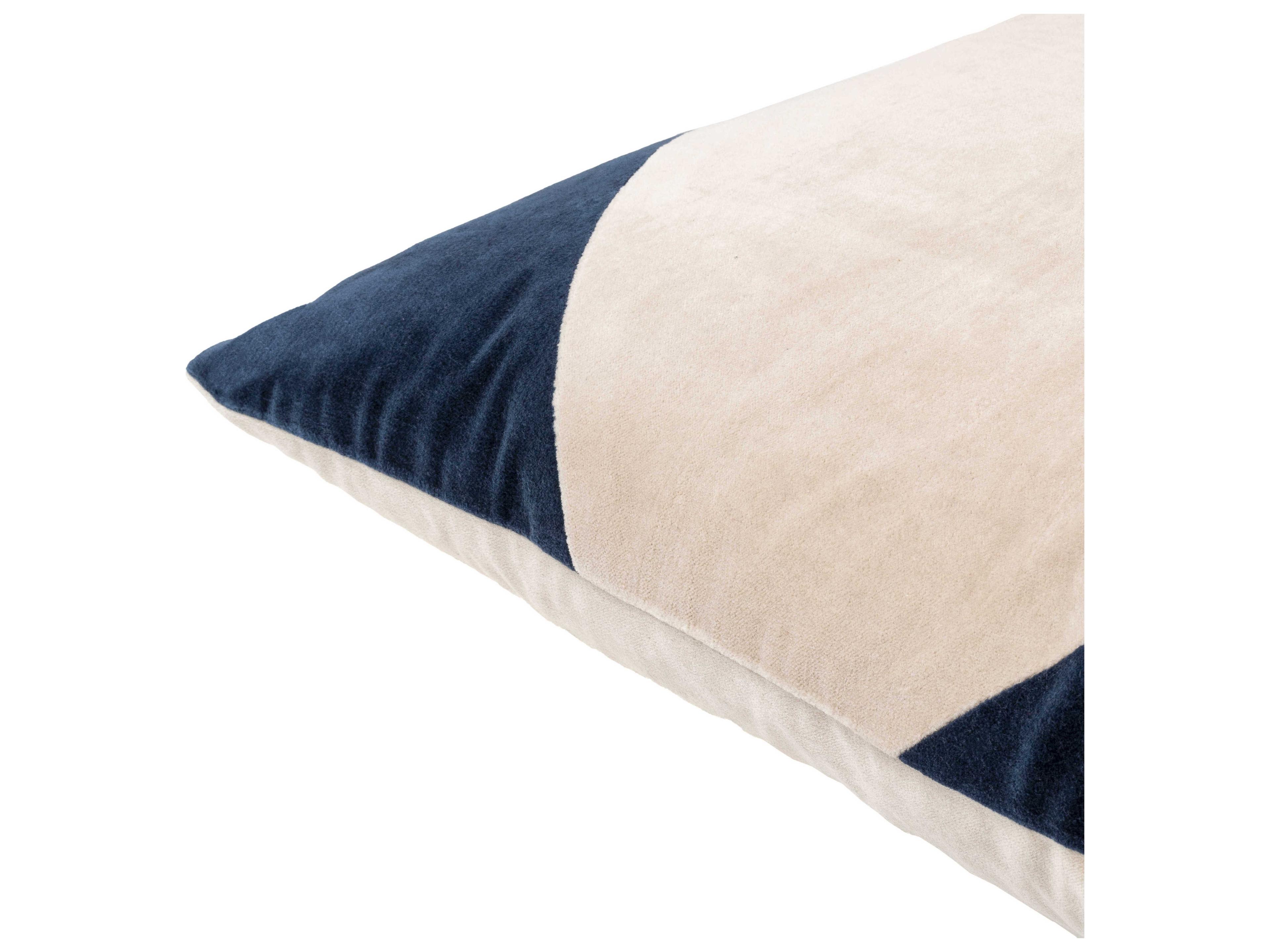 Surya Cotton Velvet Navy Pillow